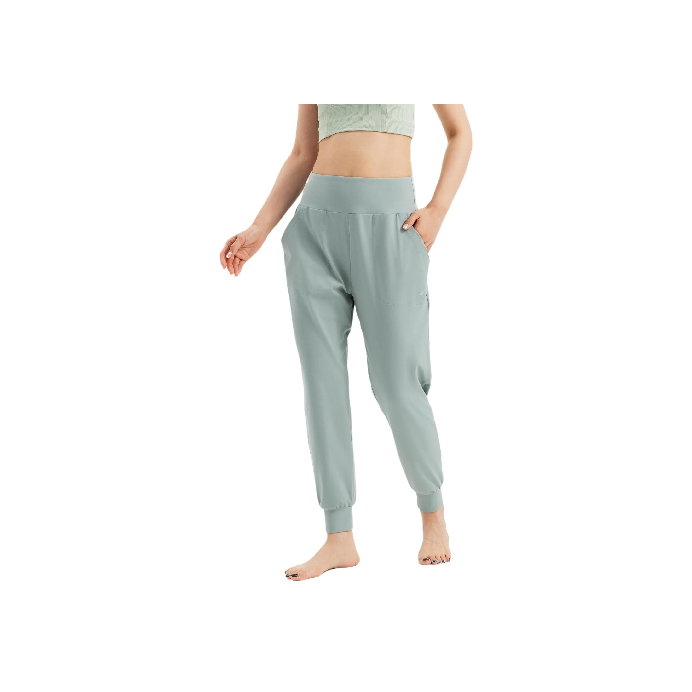 DECATHLON Спортивные брюки Женские Нефритово-синий