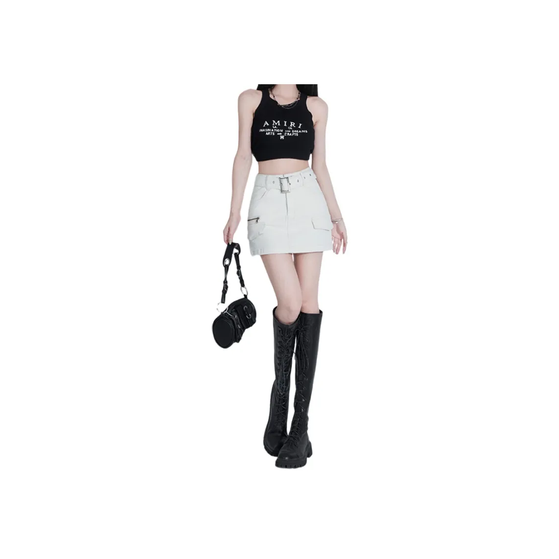 Enhanced Denim Short Skirts Women's Apricot