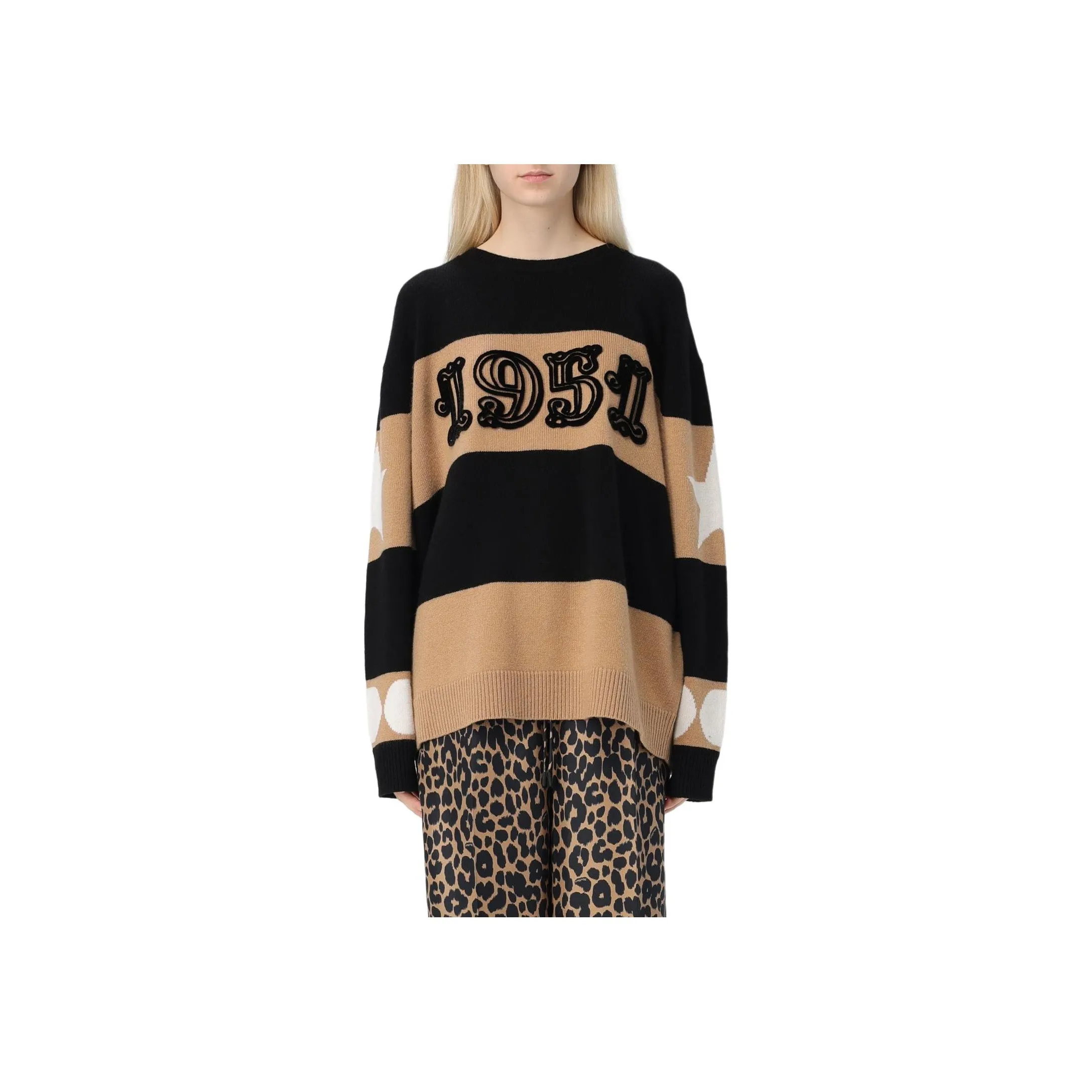 Max Mara Dirce Star Patterned Crewneck Jumper