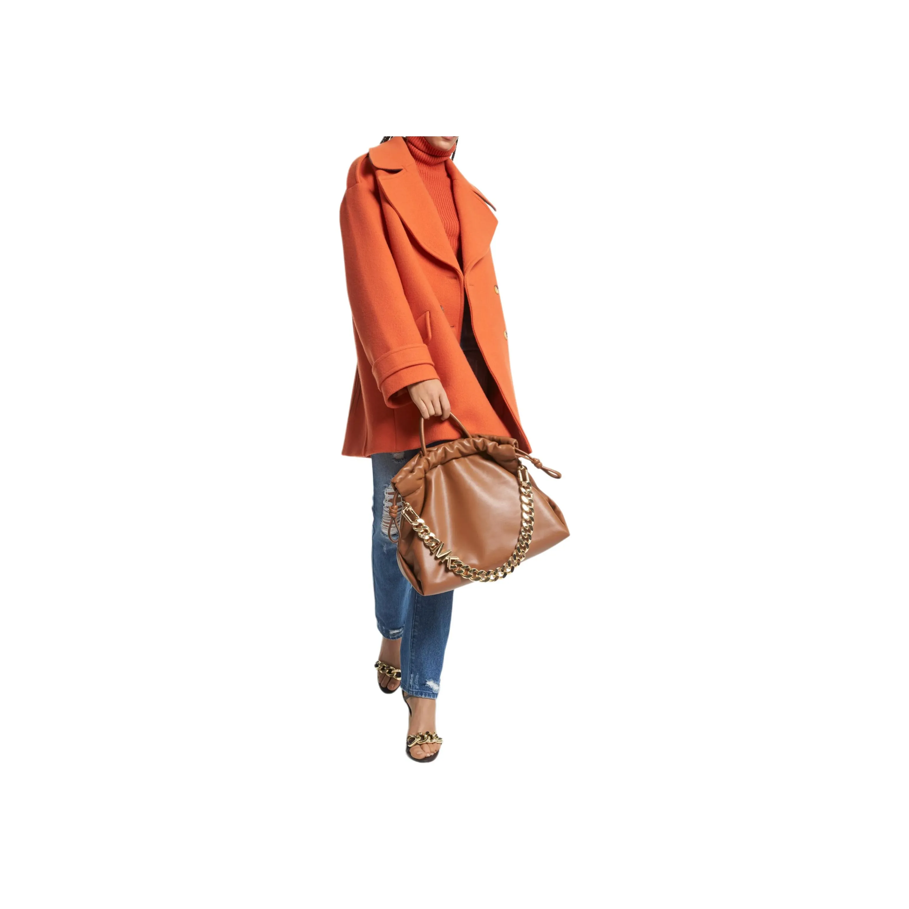 MICHAEL KORS Coat Women's Orange Red