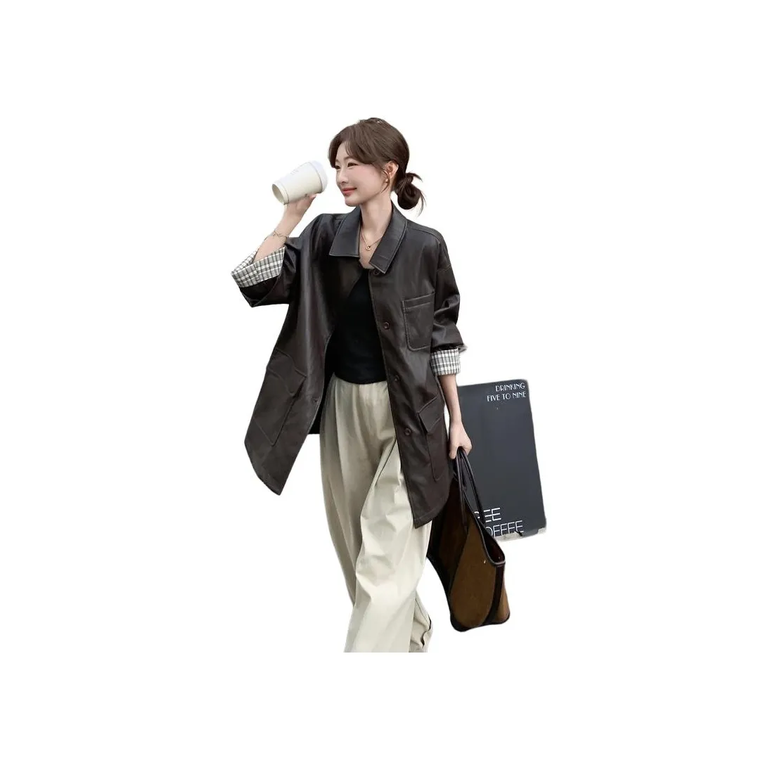 MEXICAN Кофе Женские Кожаные куртки