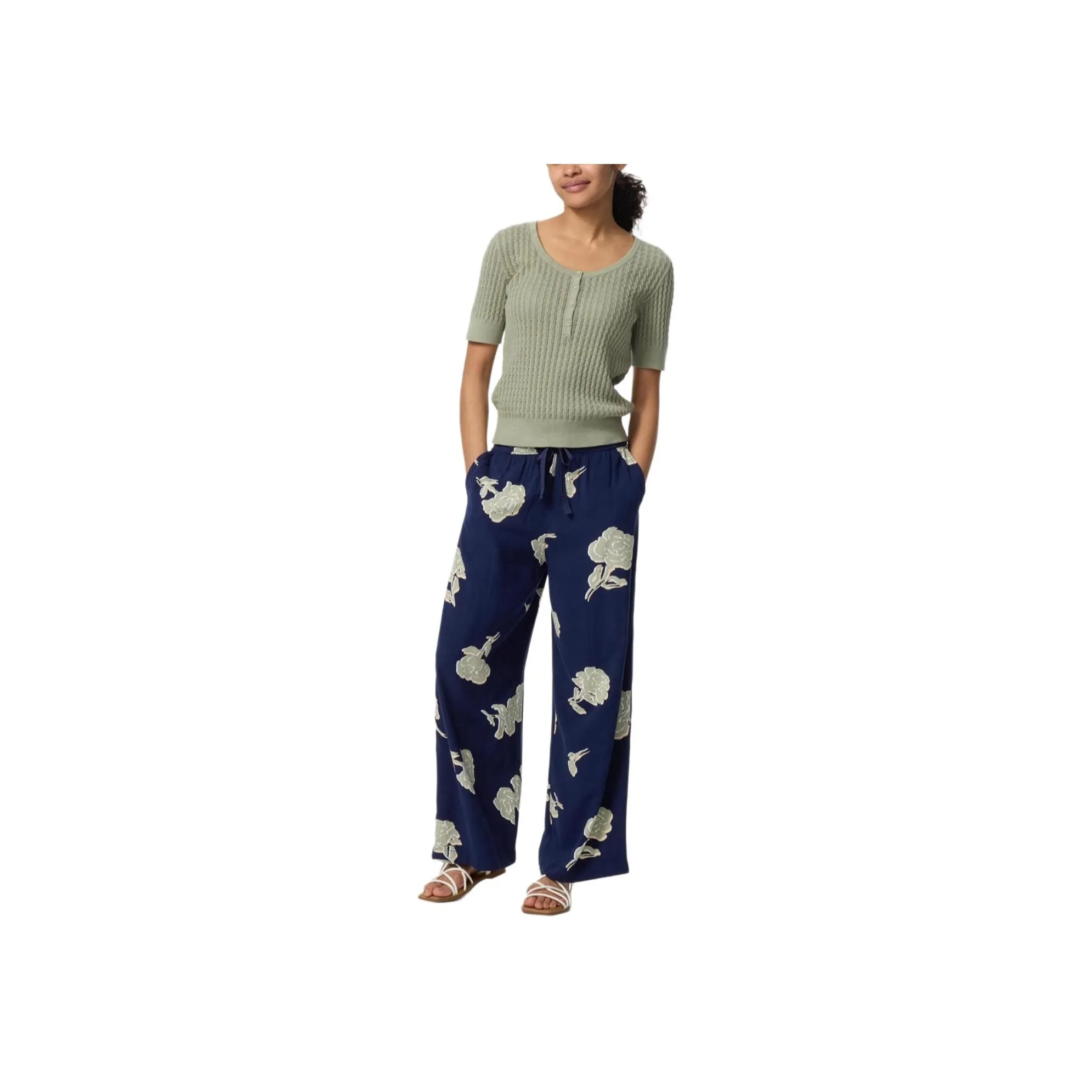 UNIQLO Princesse Tam Collaboration SS25 Casual Pants Women's Marine Blue