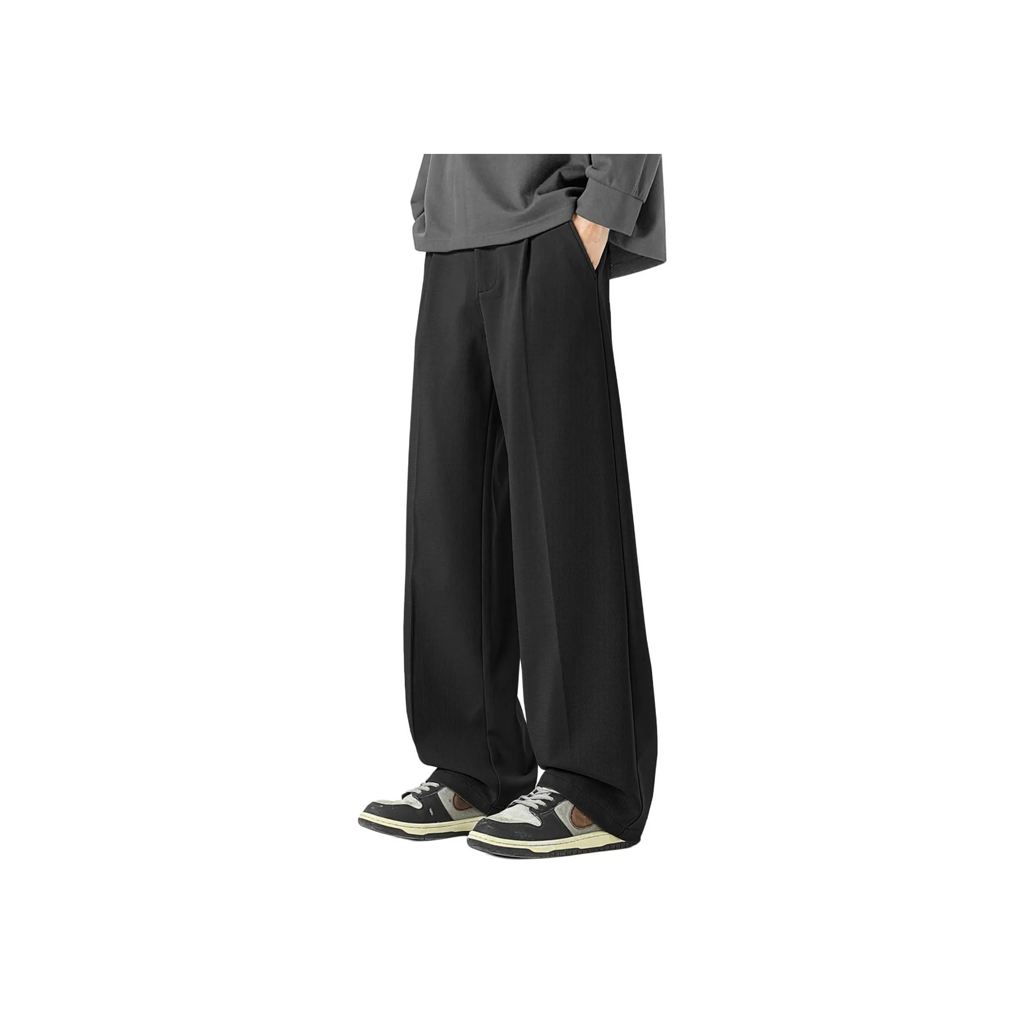 WOOD SOON Стиль "Старые деньги" Спортивные Тренировочные Брюки Тяжелый Драпированный Американские Шаровары Унисекс