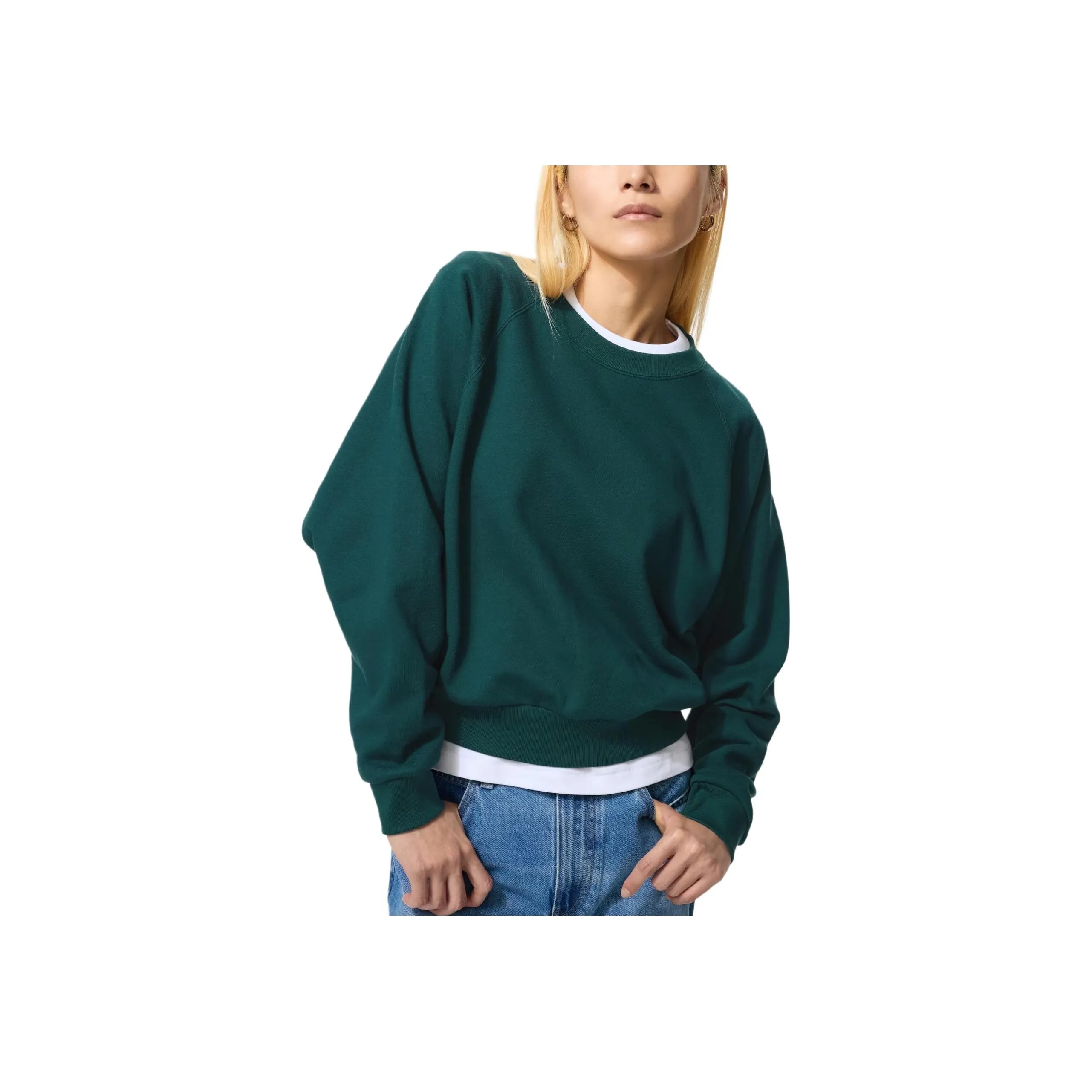 UNIQLO Свитшот Женский Зеленый