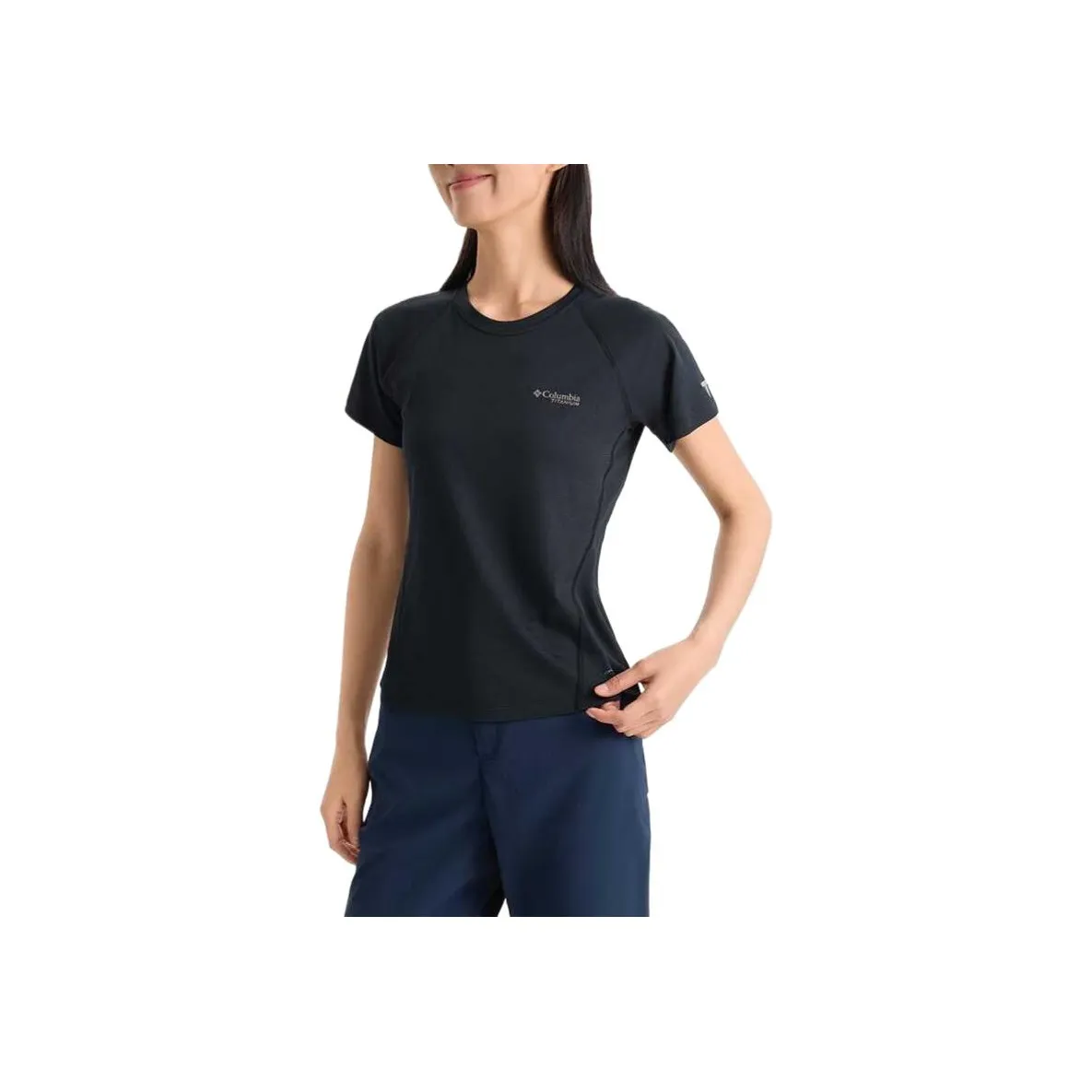 Коллаборация Columbia Титан SS25 Реглан-рубашка с длинным рукавом Женская Черная