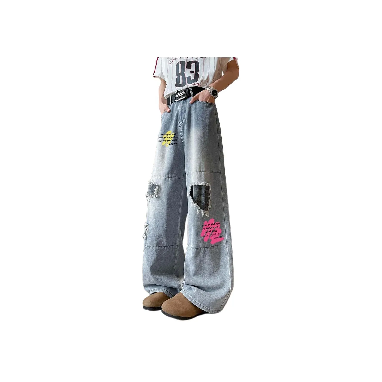 Qnxeey Унисекс Джинсы