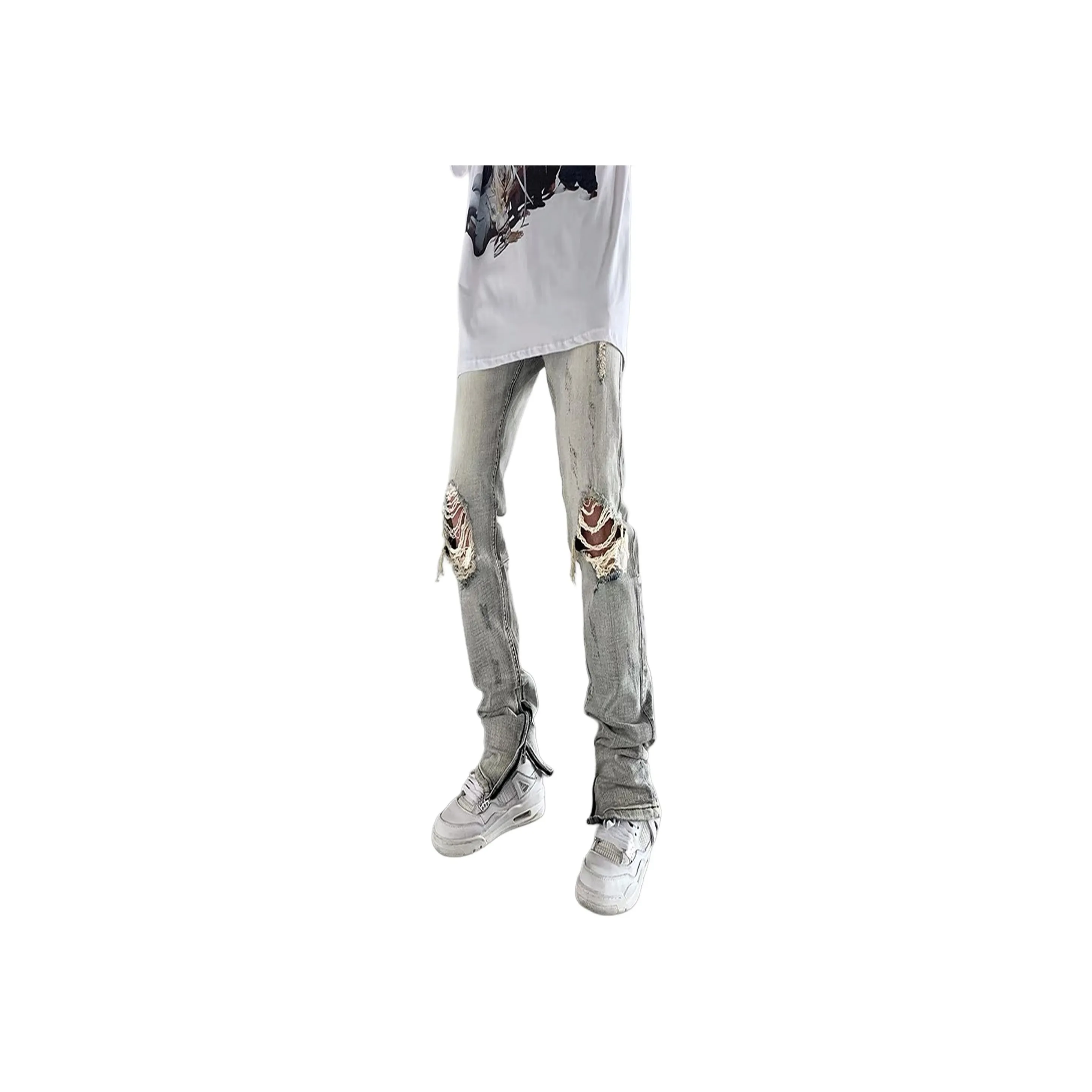 FA2LO Морозный белый Унисекс Джинсы