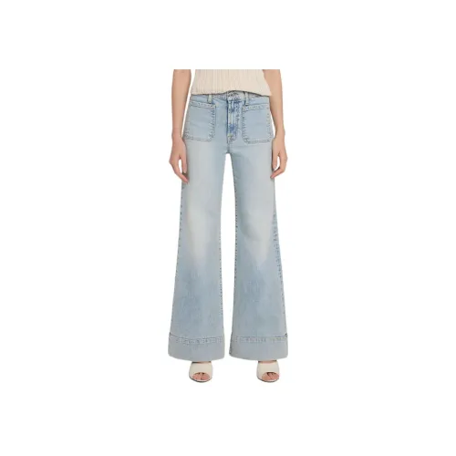 SEVEN FOR ALL MANKIND Женские джинсы синего цвета