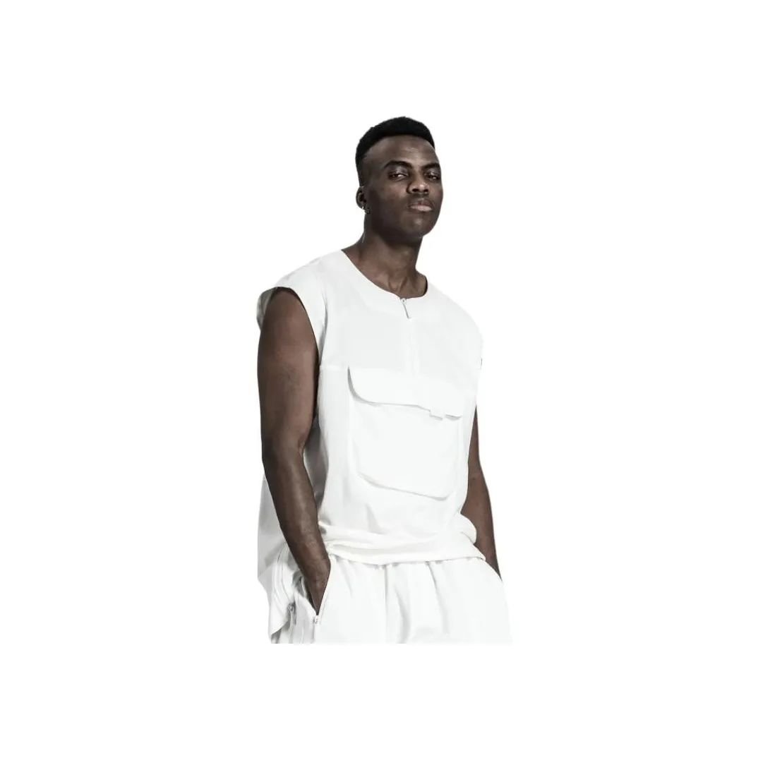 NORVINCY Breathable Solid Color 100% Cotton Sleeveless Cycling T Shirt Unisex