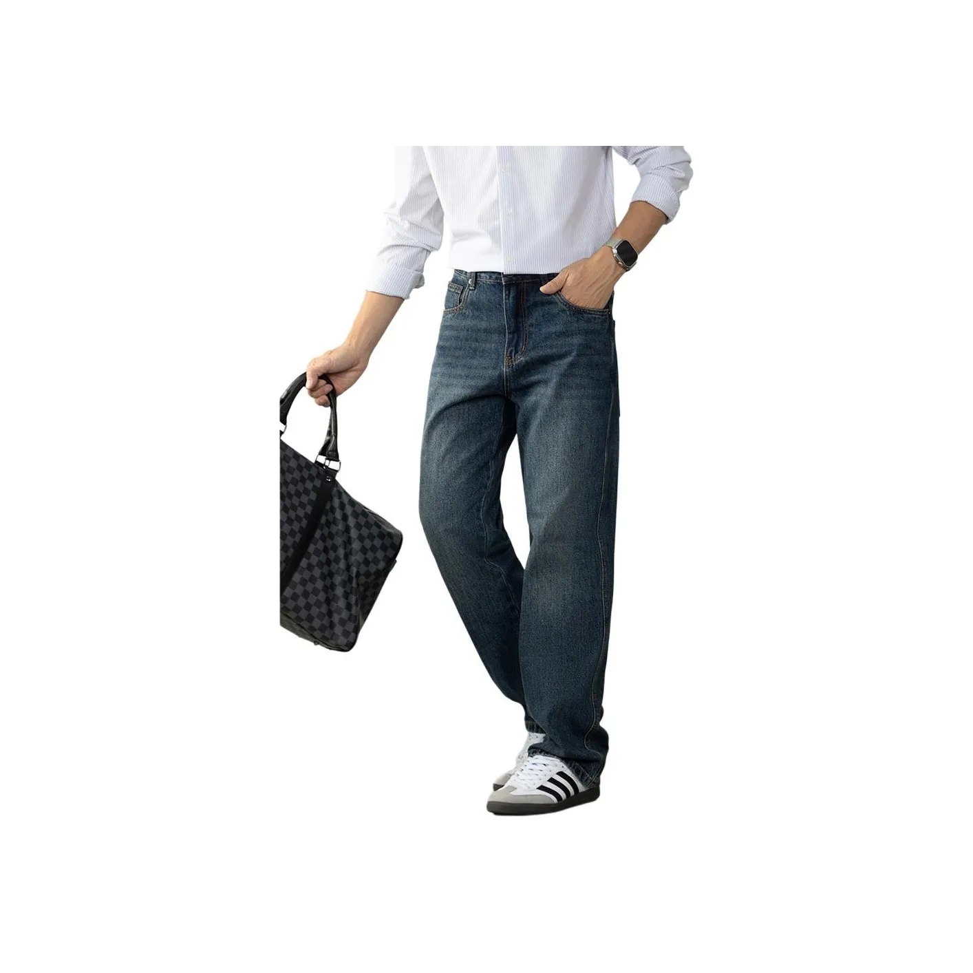 PERDONTOO Синий Мужской Джинсы