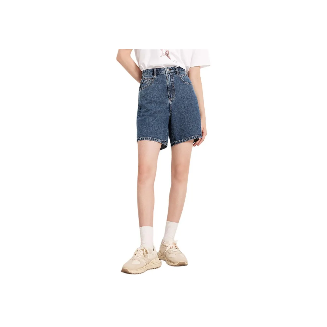 Hush Puppies Denim Shorts Women's Dark Blue