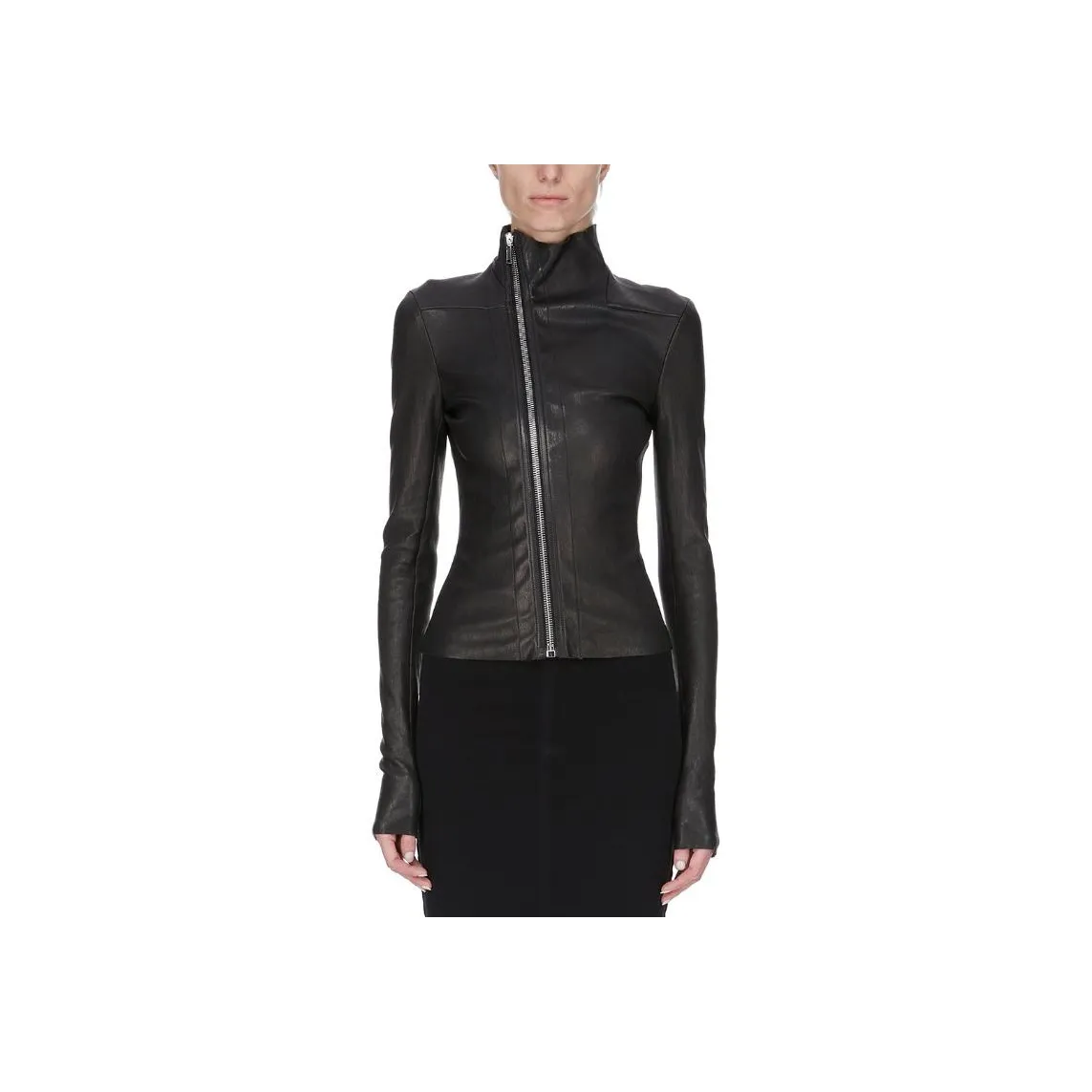 RICK OWENS Leather Gary Jacket 'Black'