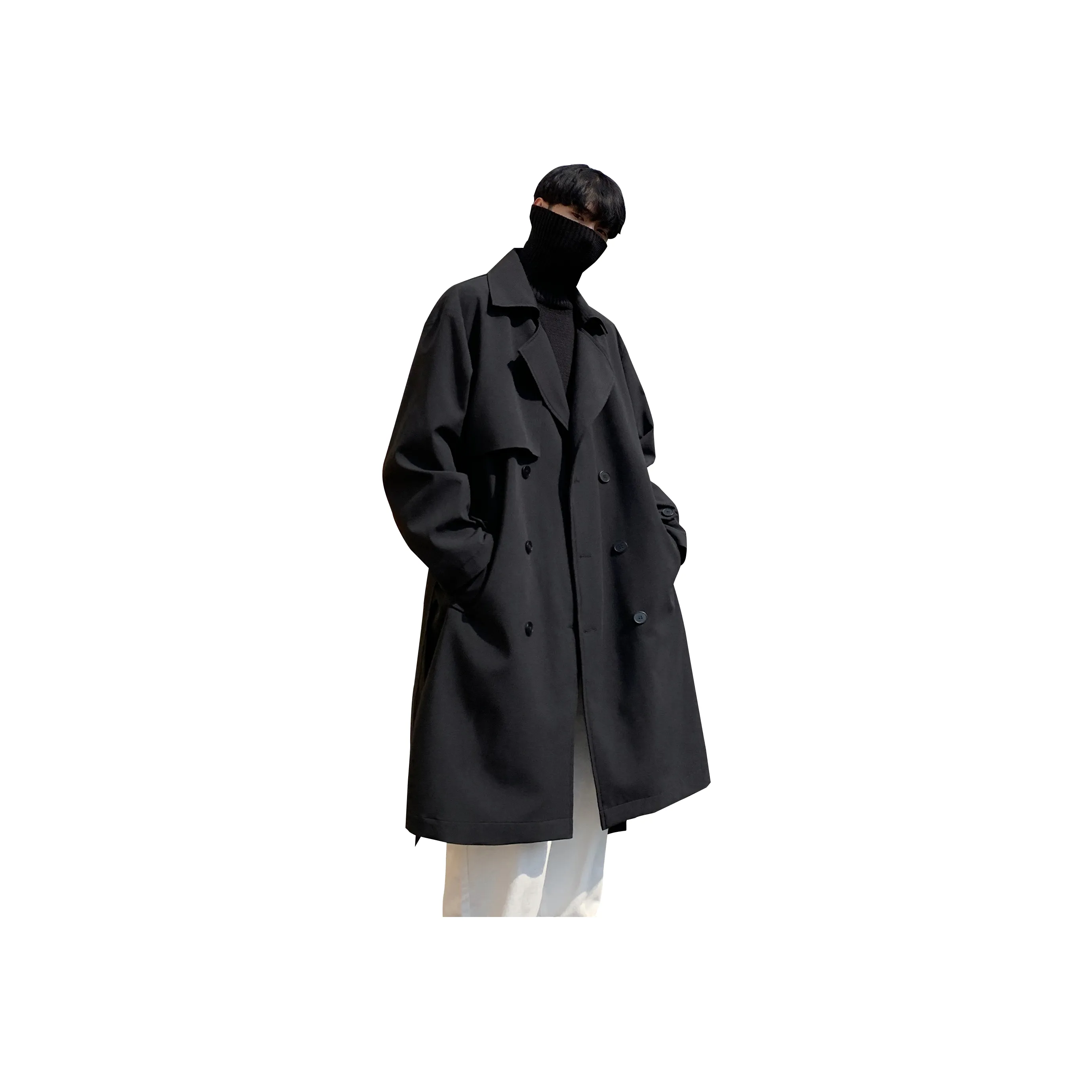 Magmode Trench Coat Unisex Black