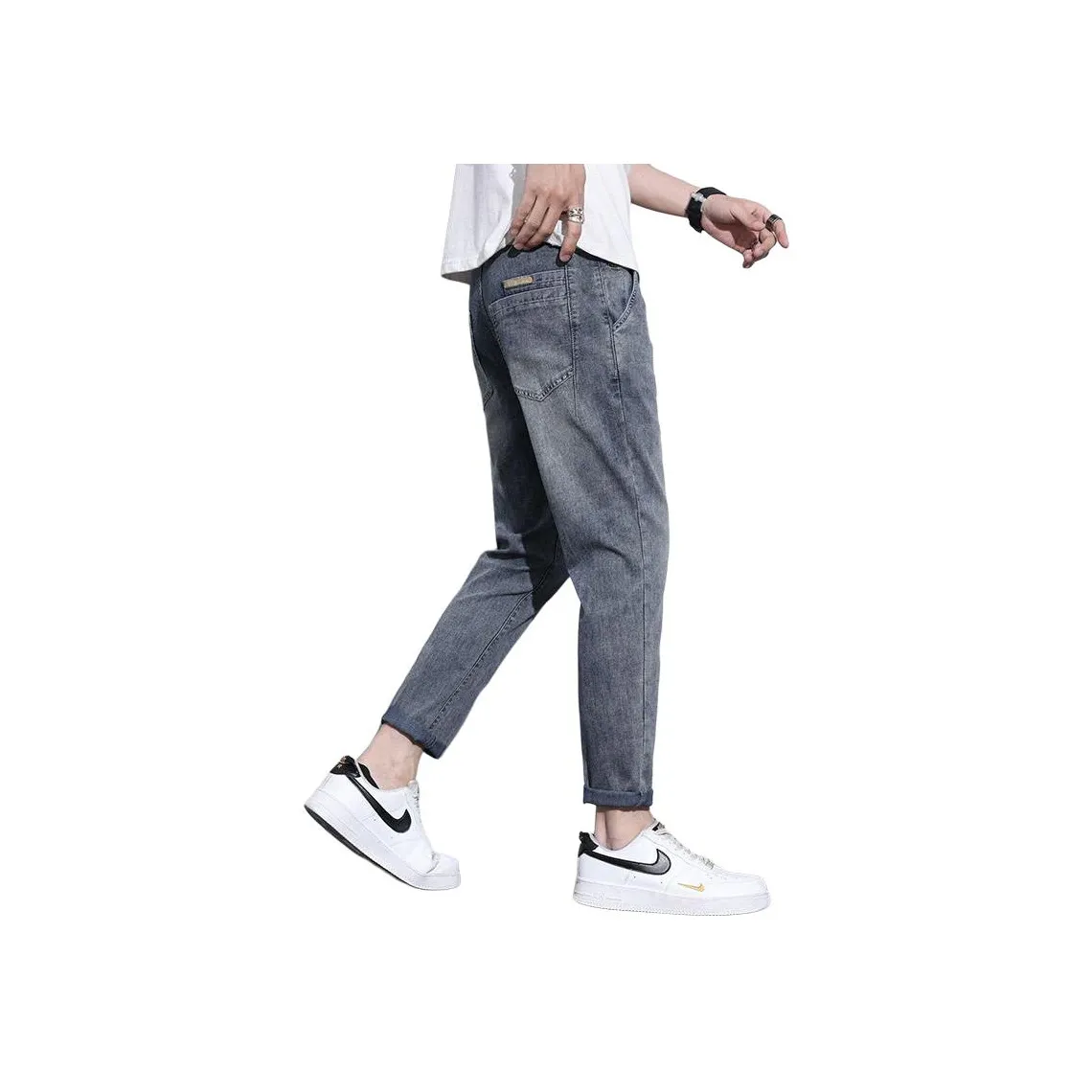 YUQIAN Ностальгический синий Мужские Джинсы