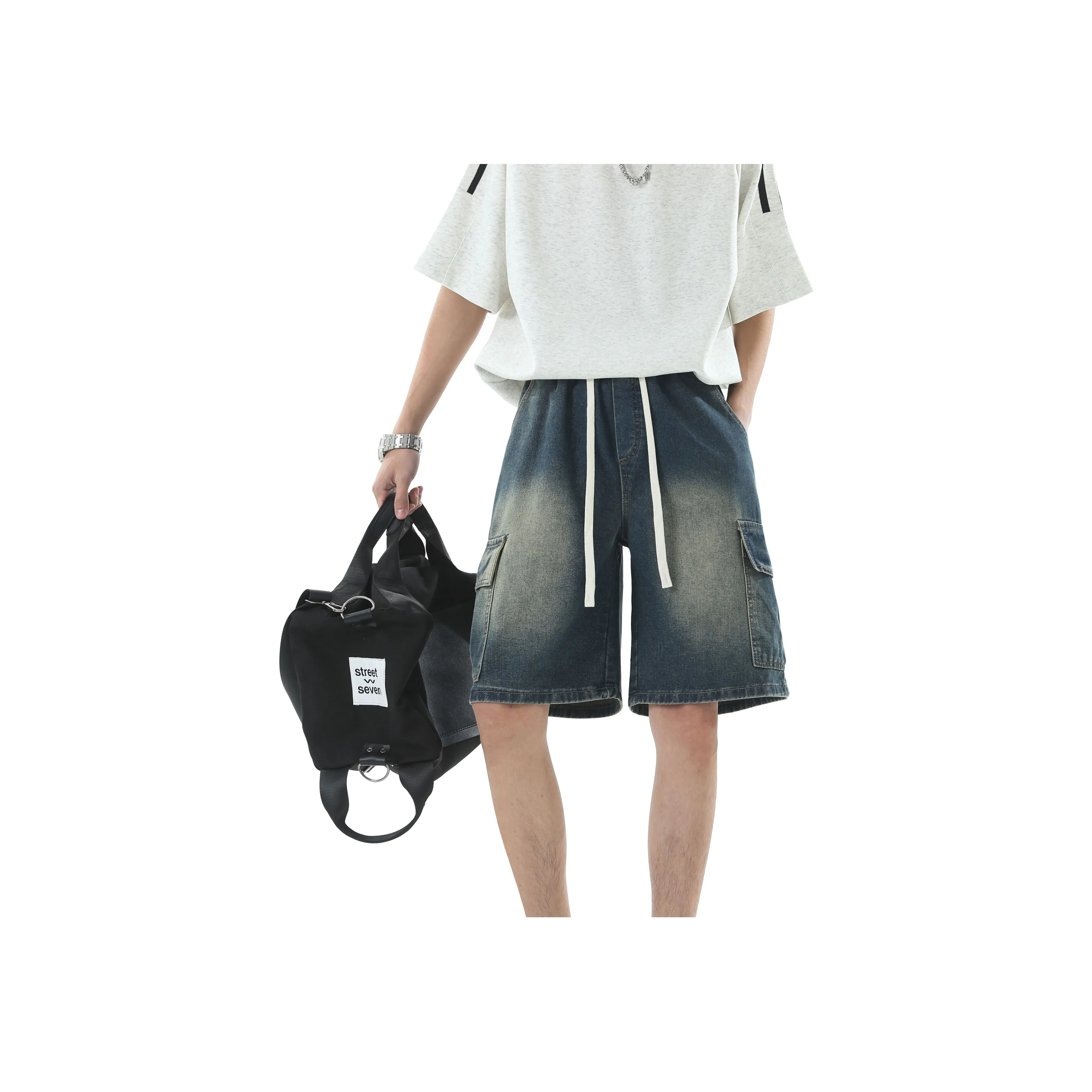 Ang2 Stu Denim Shorts Unisex