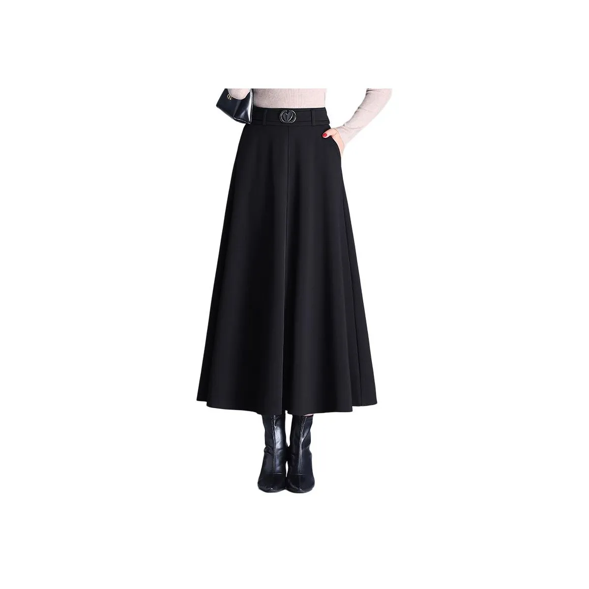 MJ Осенний Повседневный Длинный Юбка Женские