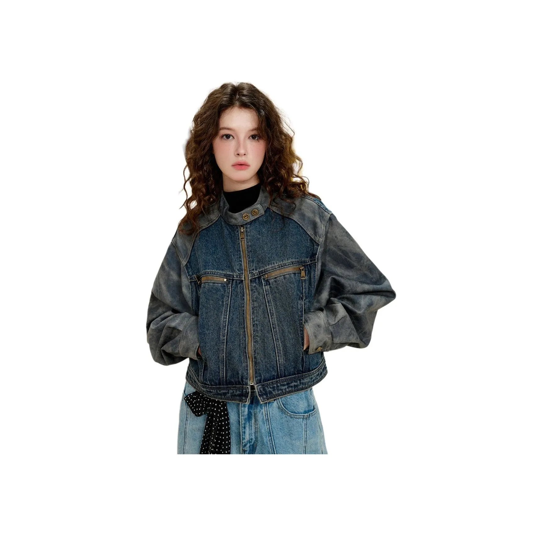 Coolhut Темно-синие женские джинсовые куртки