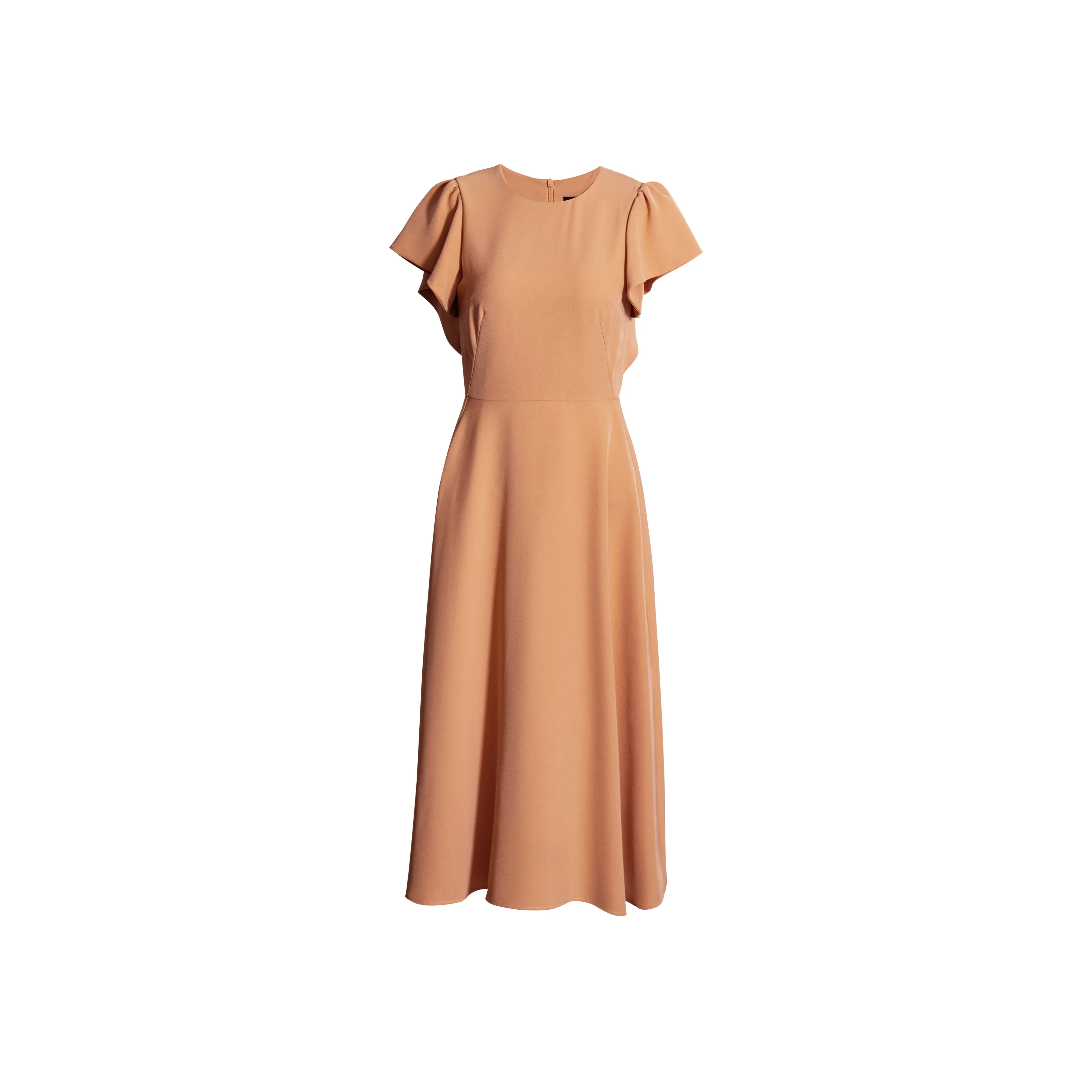 ROEYSHOUSE SS24 Короткое платье с короткими рукавами женское оранжевое