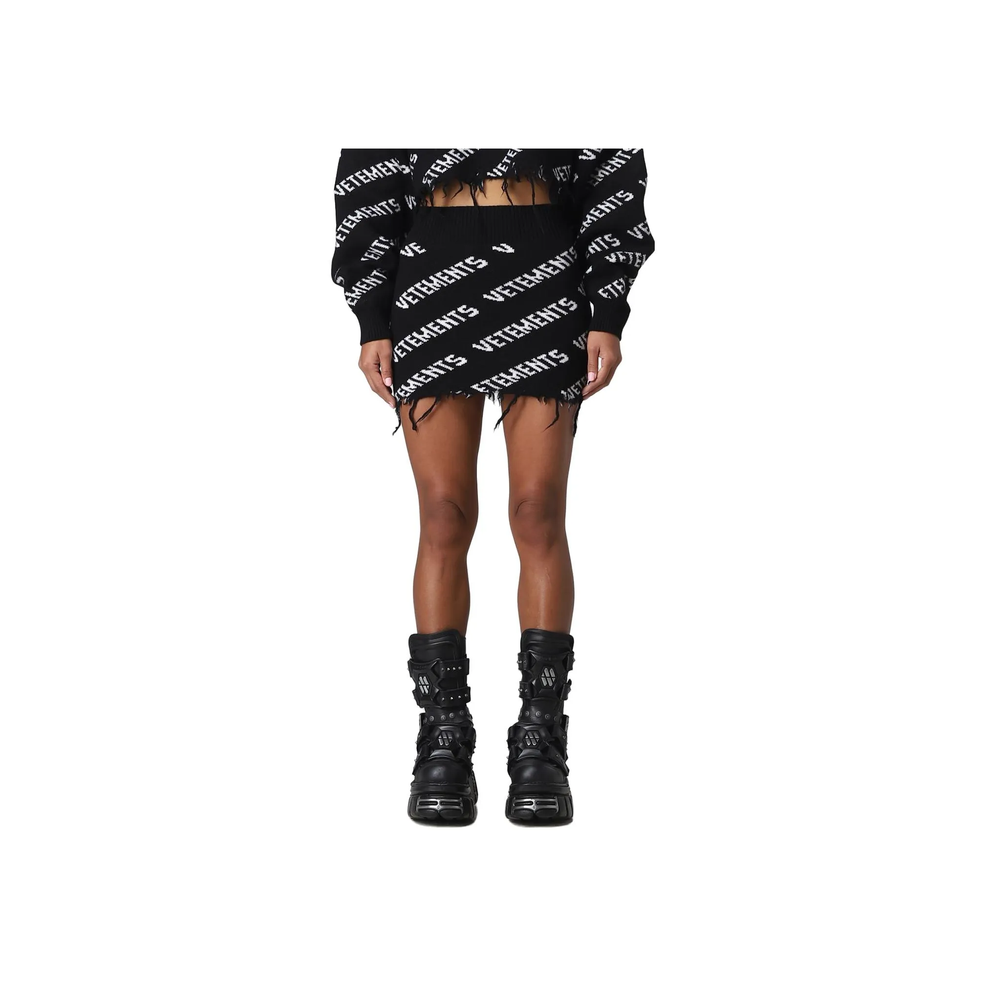 Vetements Черные Женские Повседневные Короткие Юбки