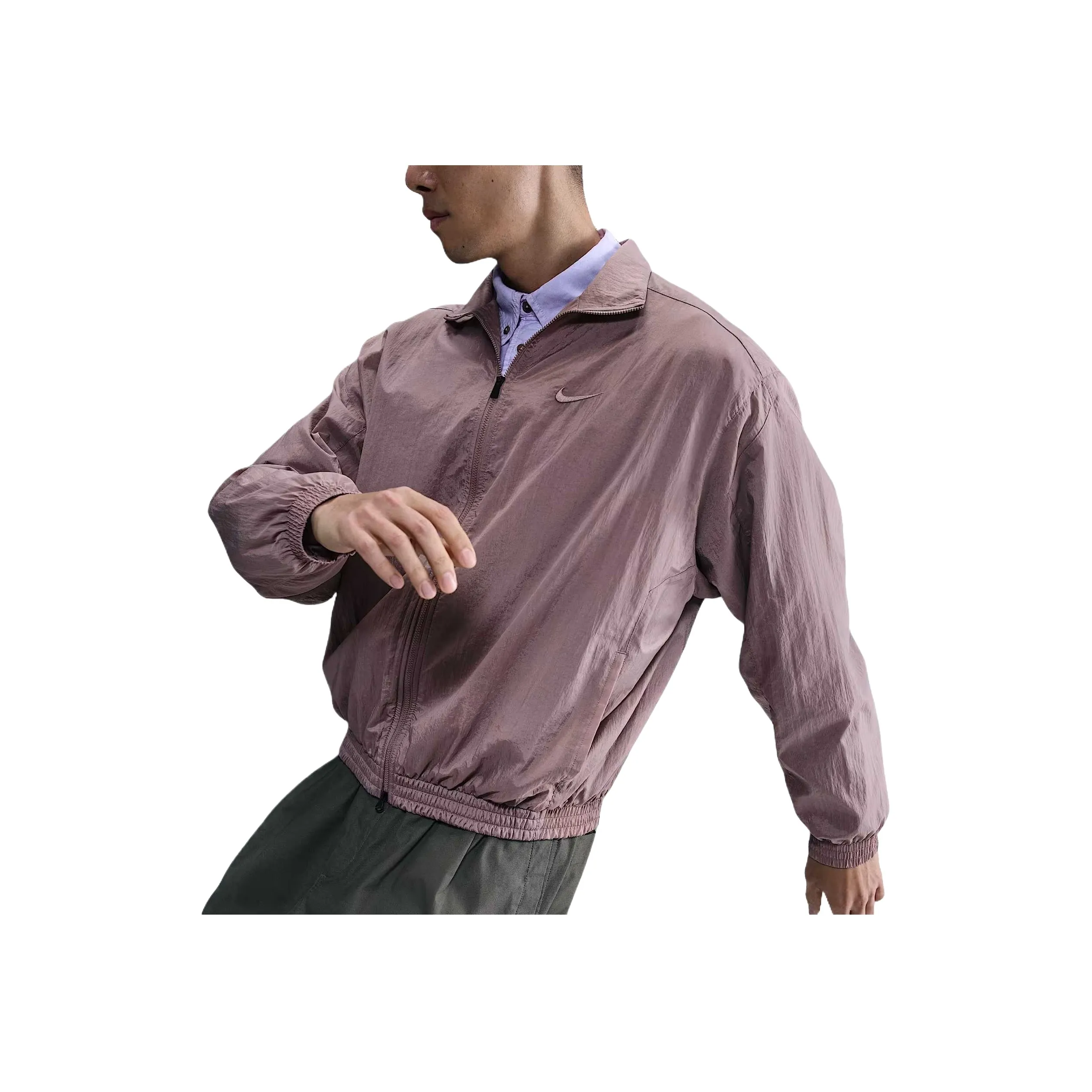 Nike ClubSwoosh Jacket Men's Gray Pink