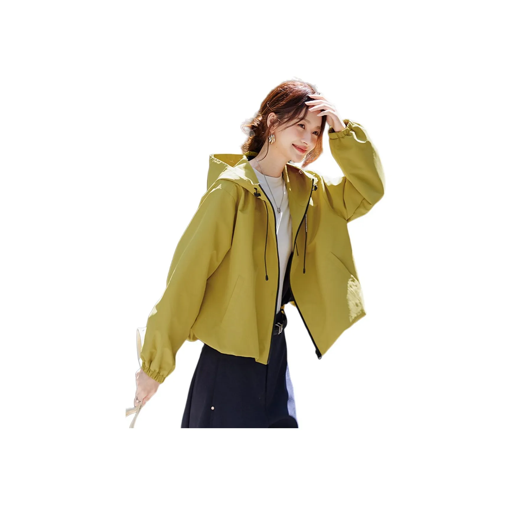 Still Quiet Модный Petite С капюшоном Укороченная Куртка Женская