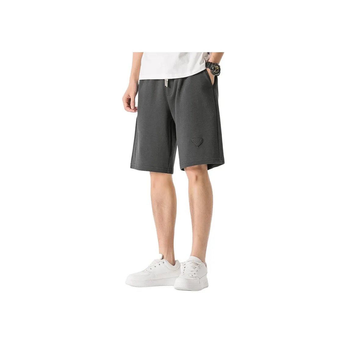 WOOD SOON Тяжелый Эластичный Брюки длиной до колена Повседневный Модный Бренд MID Брюки для голени Мужские