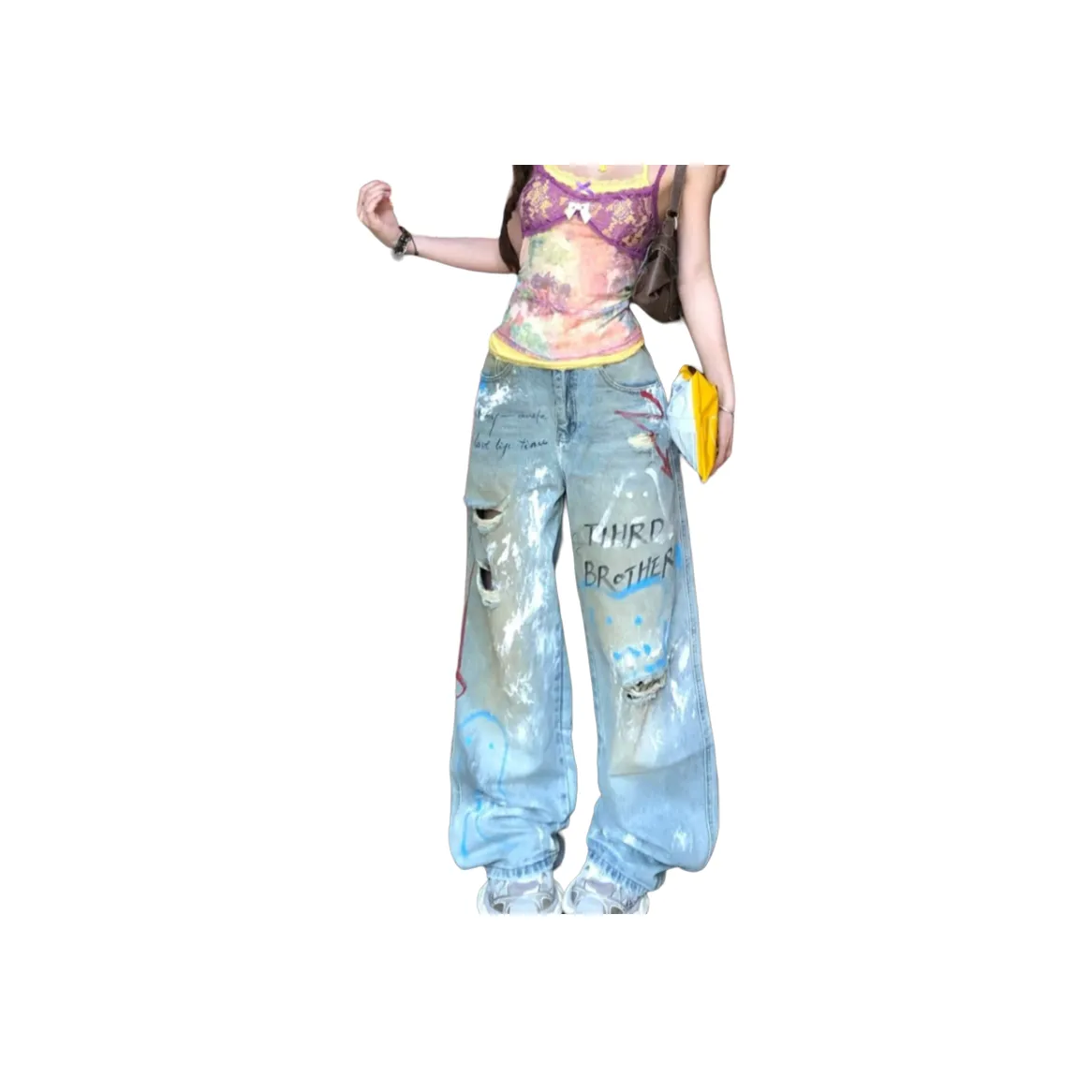 YGHOME OFFICIAL Синий Унисекс Джинсы