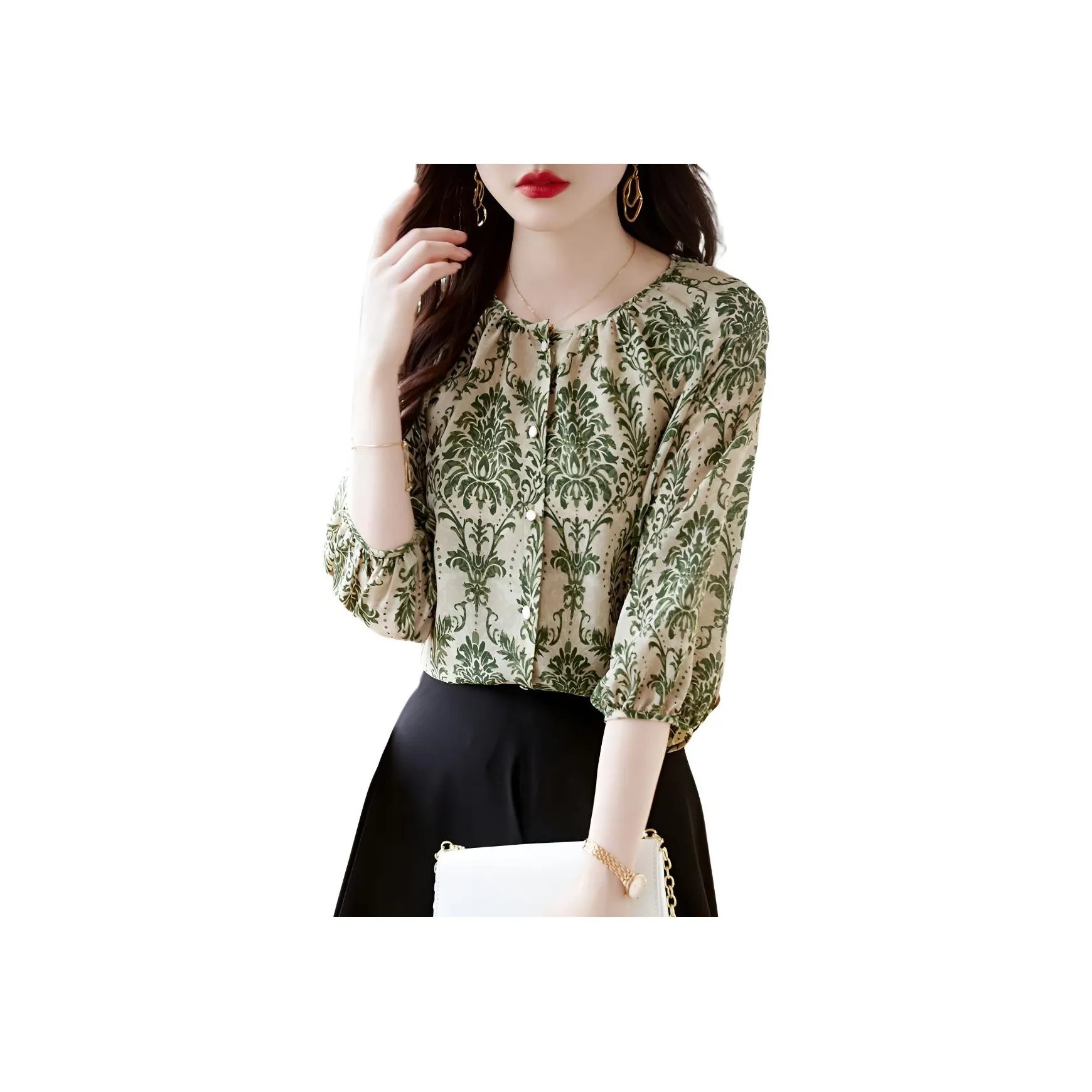 LAKESI Зеленые Женские Рубашки