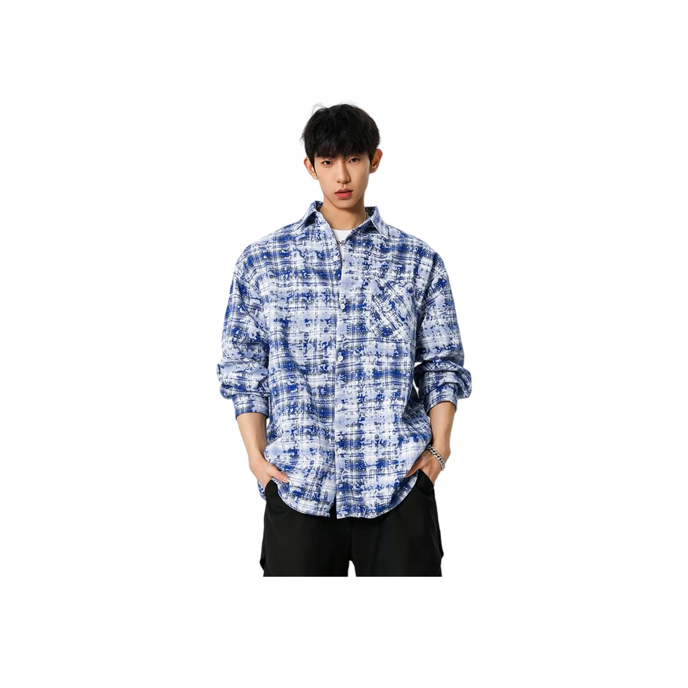 Pirkadat Shirt Unisex Blue Plaid