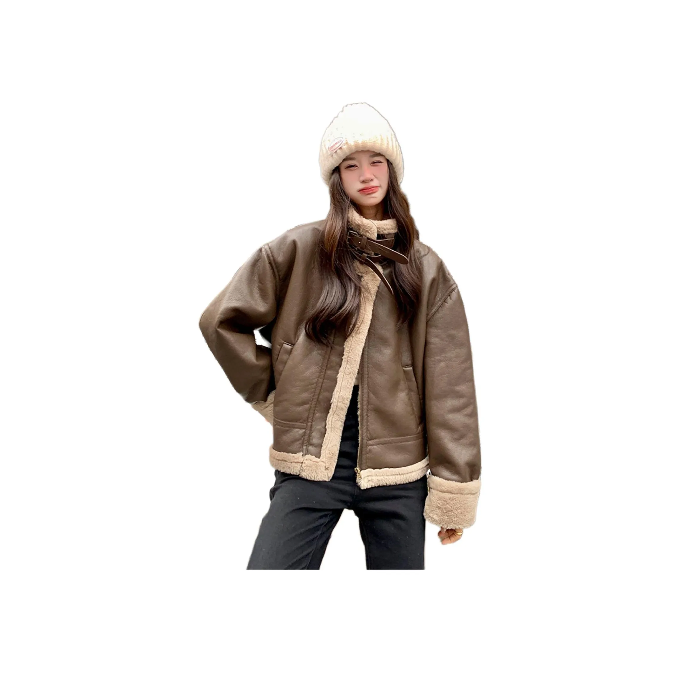 Flowers in water Укороченная куртка Женская