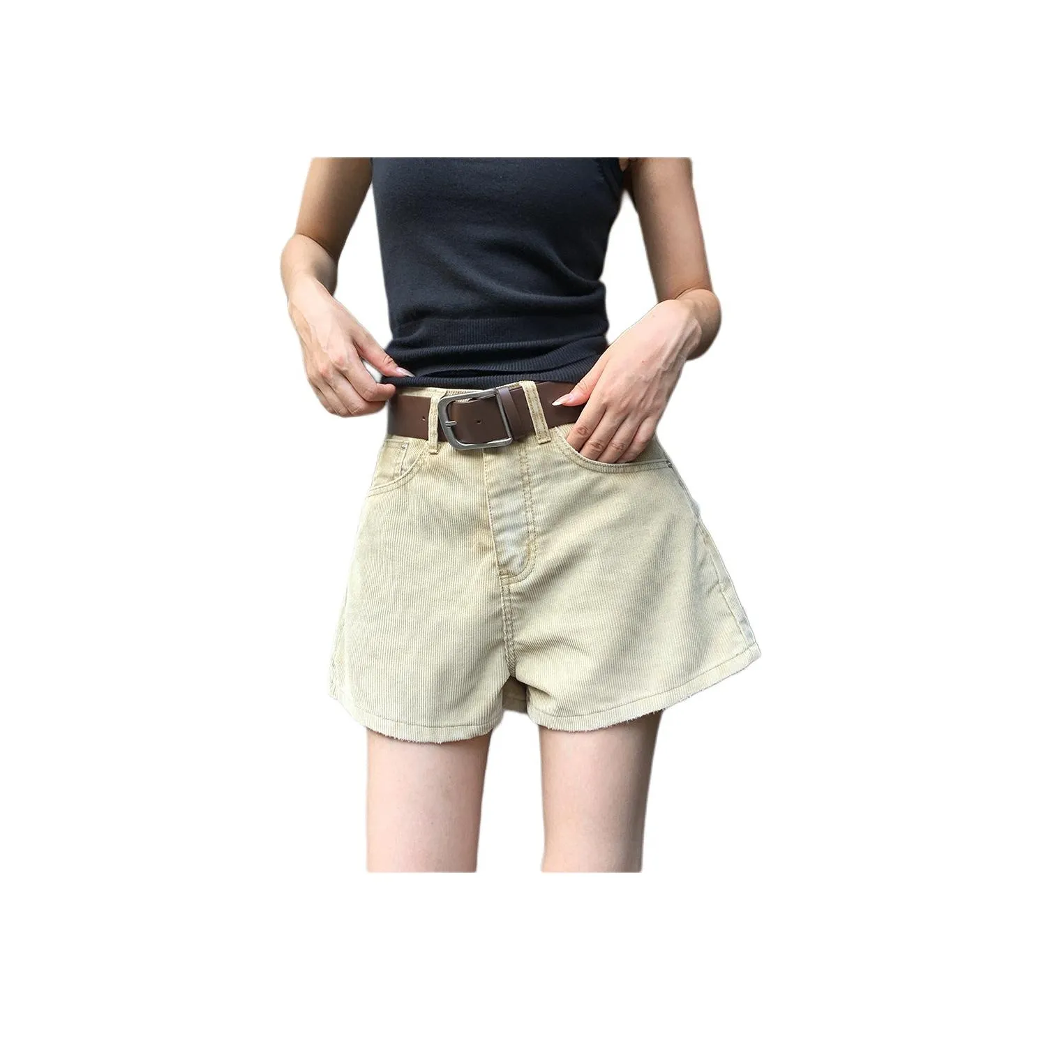 NANING9 Повседневные шорты женские хаки