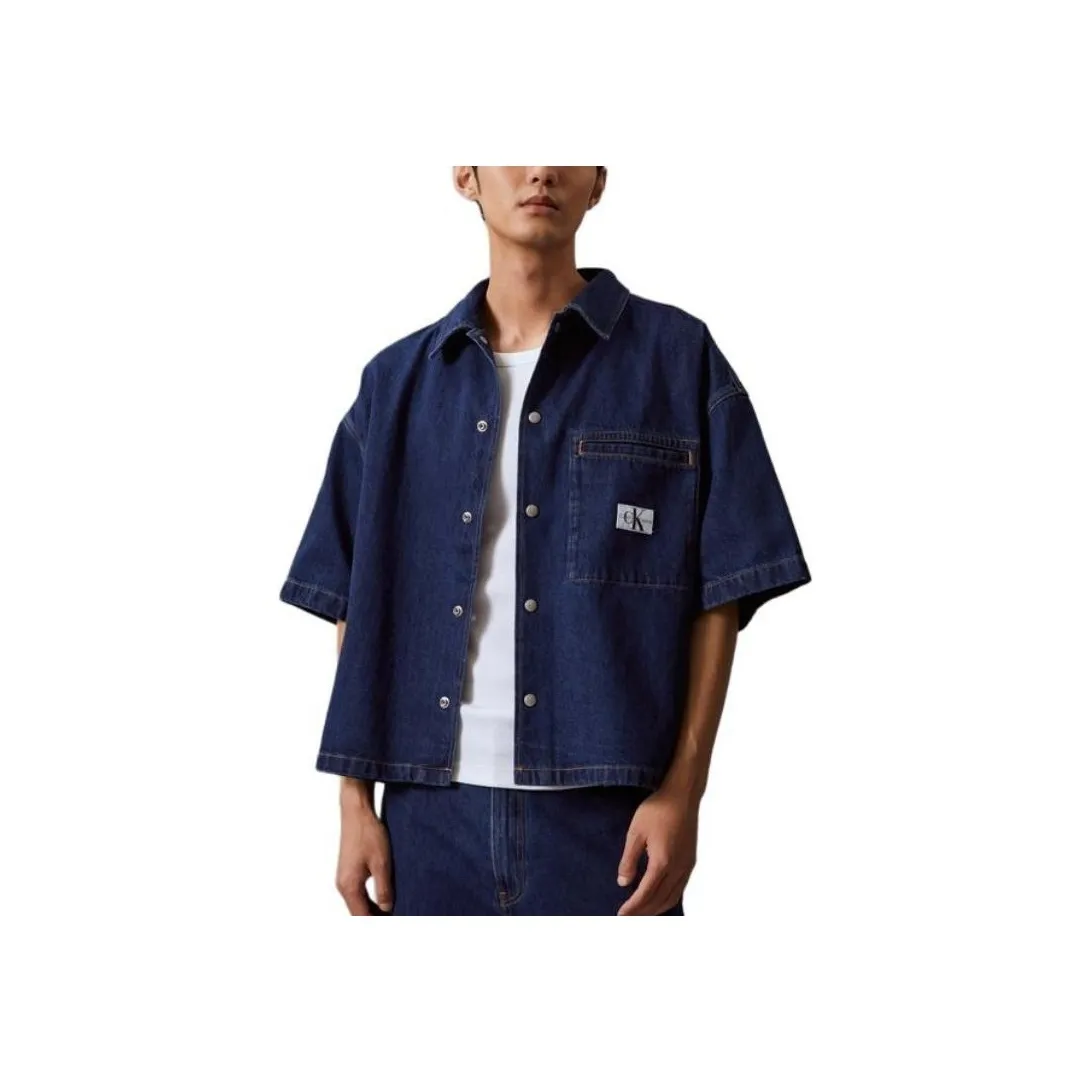 CALVIN KLEIN Shirt Men's Denim Dark Blue