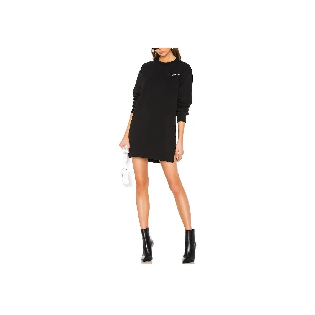 OFF WHITE Long Sleeved Dresses Women's Regular Fit Black