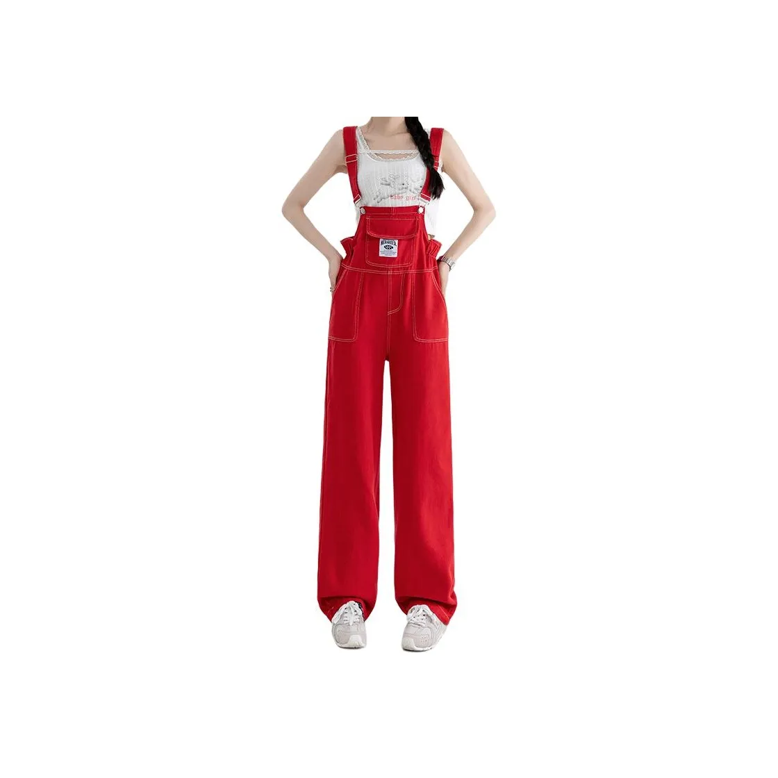 Женские комбинезоны красного цвета
