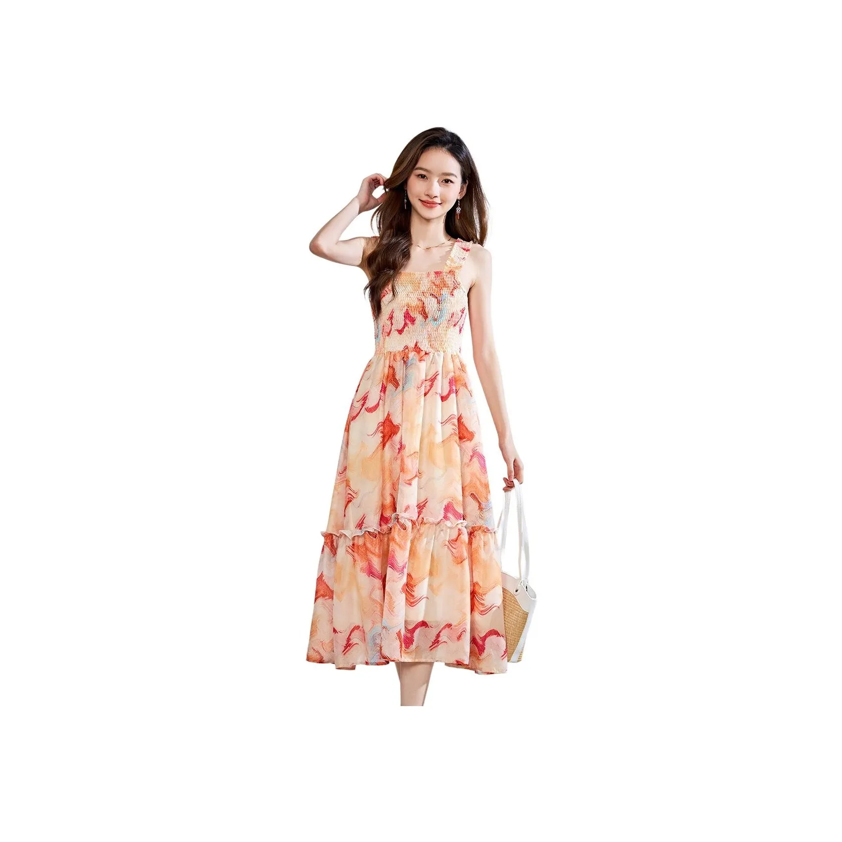 Love Elaine Slip Dress Women's Sunset Molten Gold Slip Dress