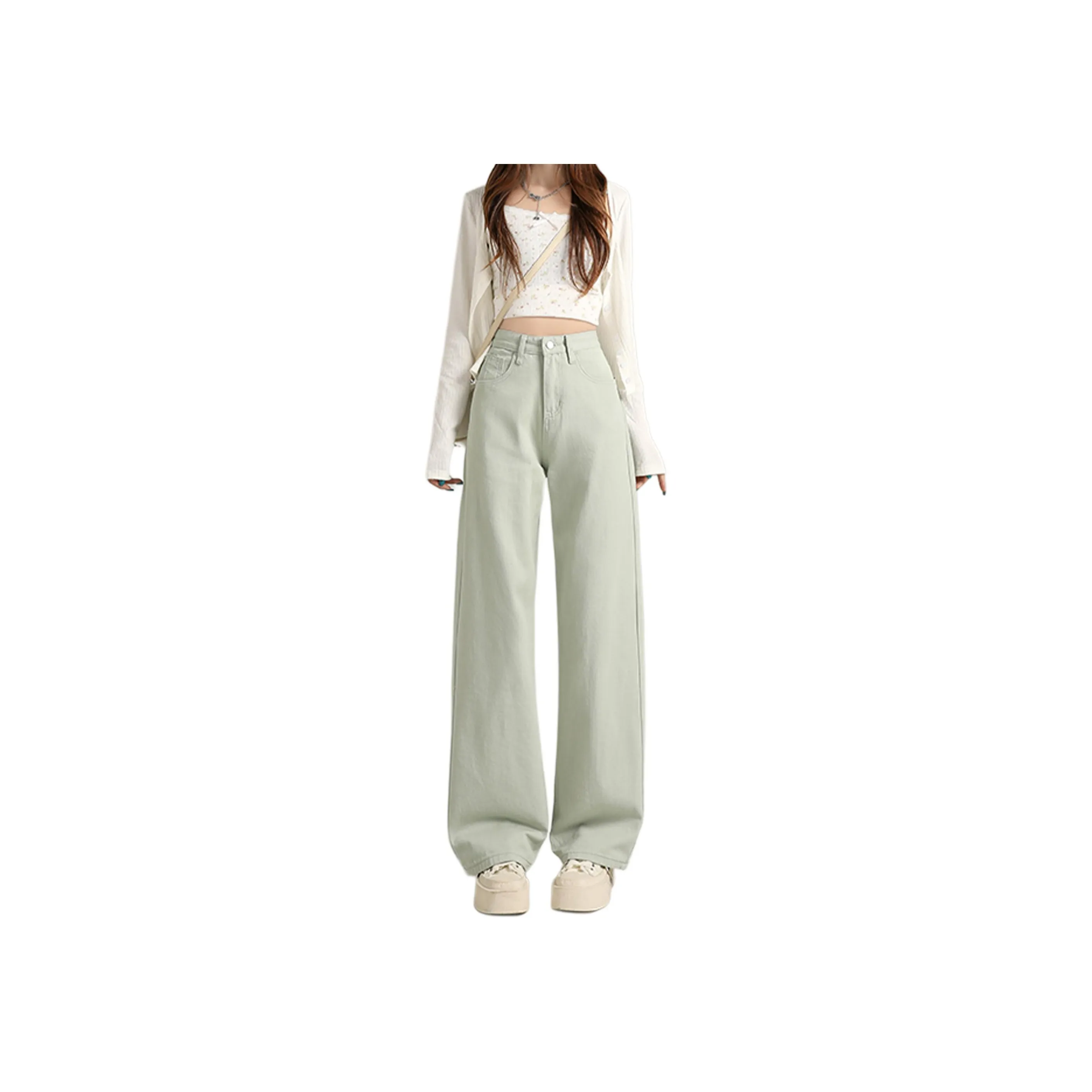 Wen Shan Jeans Women's Mint Green
