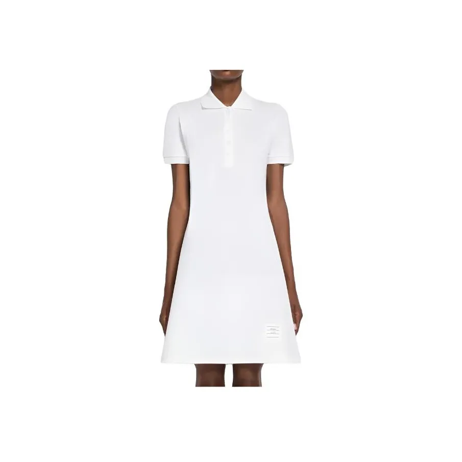 THOM BROWNE Short Sleeved Dresses Women's White