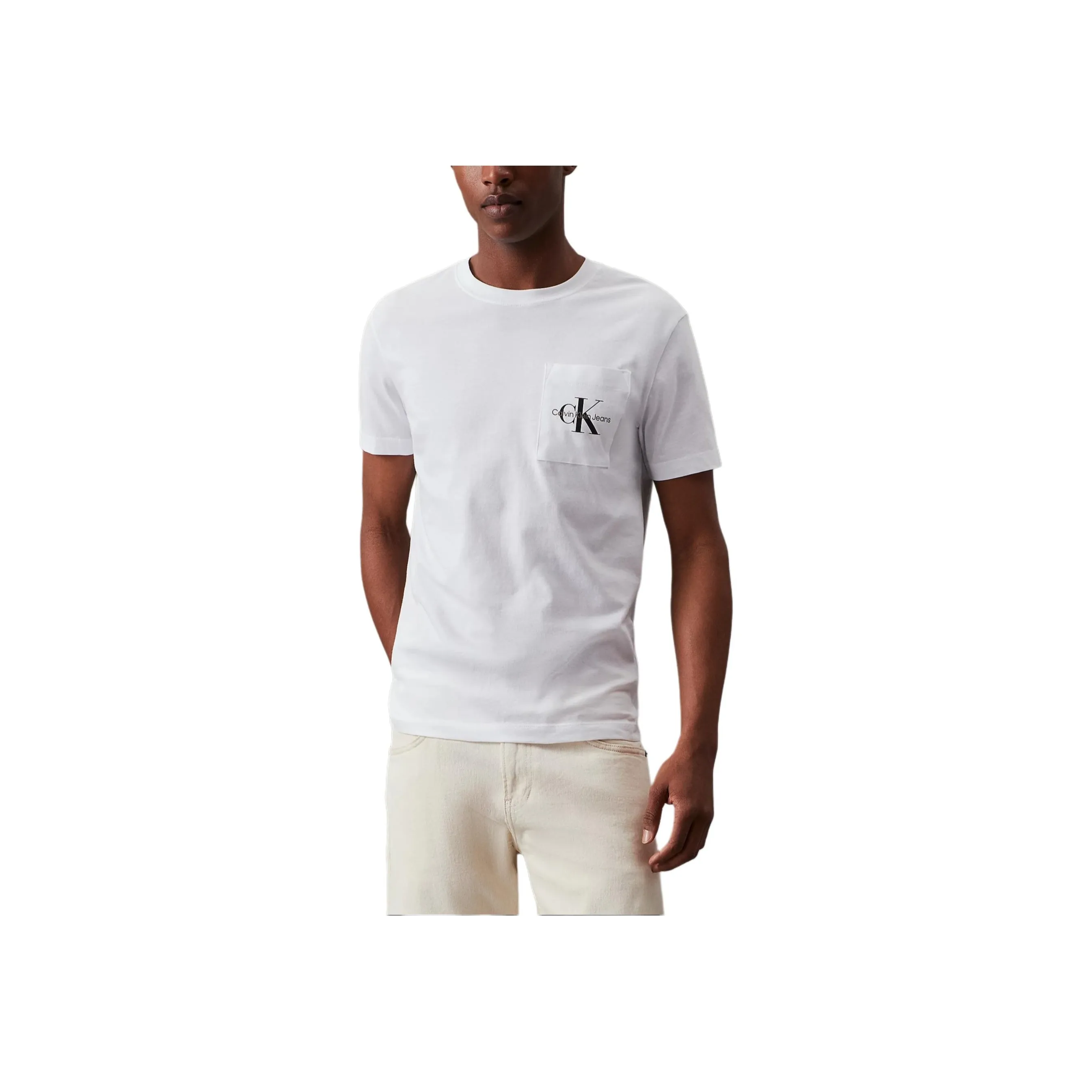 CALVIN KLEIN T Shirt Europe Version Men's Bright White