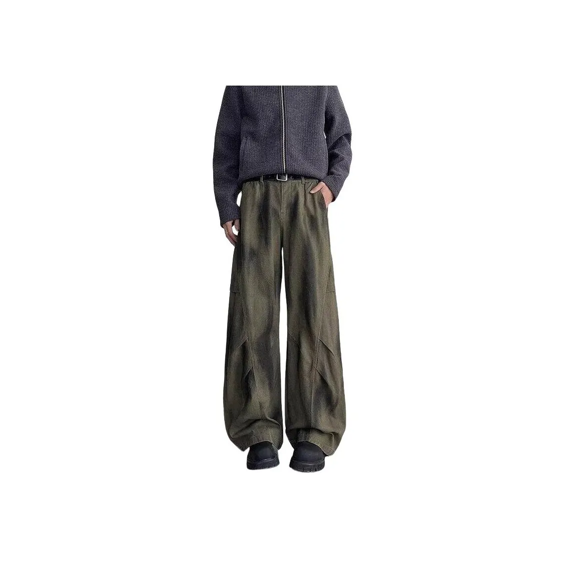 JIARONG Зеленые унисекс брюки карго