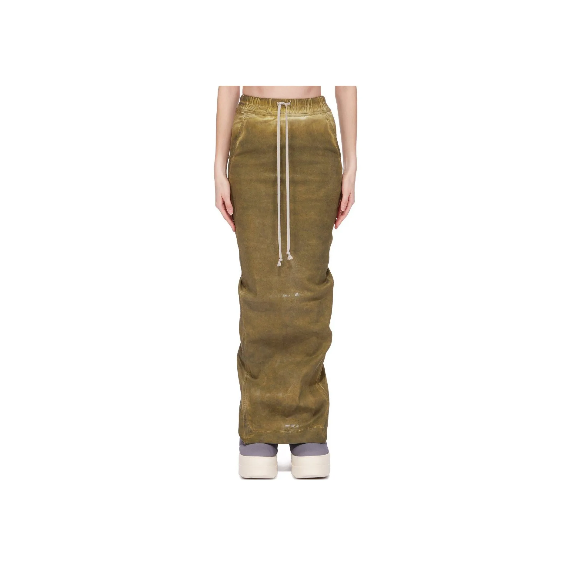 Rick Owens DRKSHDW FW24 Denim Long Skirt Women's Sage Green