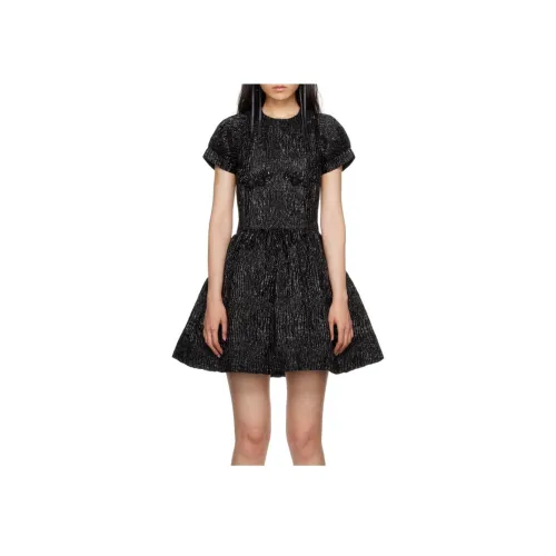 SIMONE ROCHA Черное Женское Короткое Платье с Рукавами