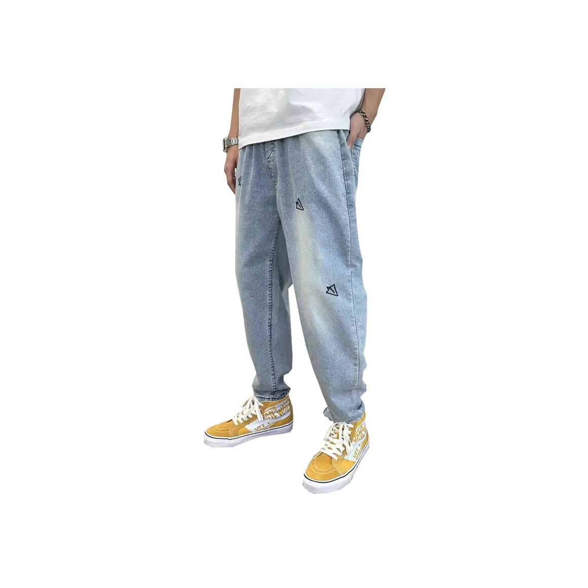 GEOGRE ALEX Джинсы Мужские Светло-Синий