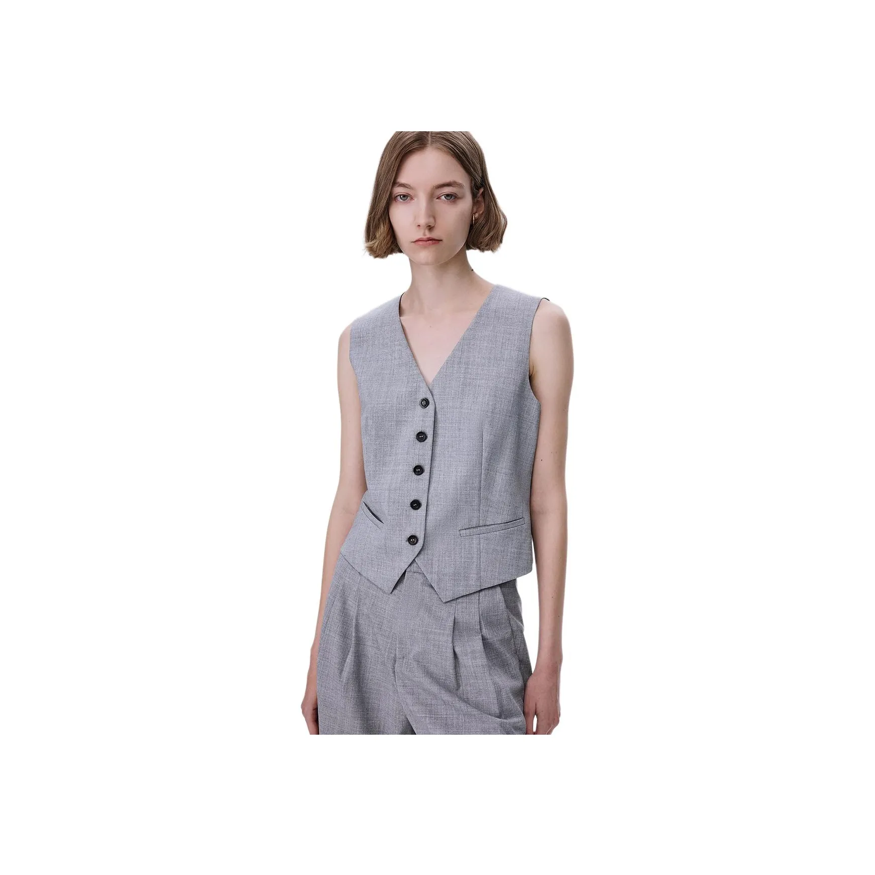 FABRIQUE Светло-серые женские жилеты
