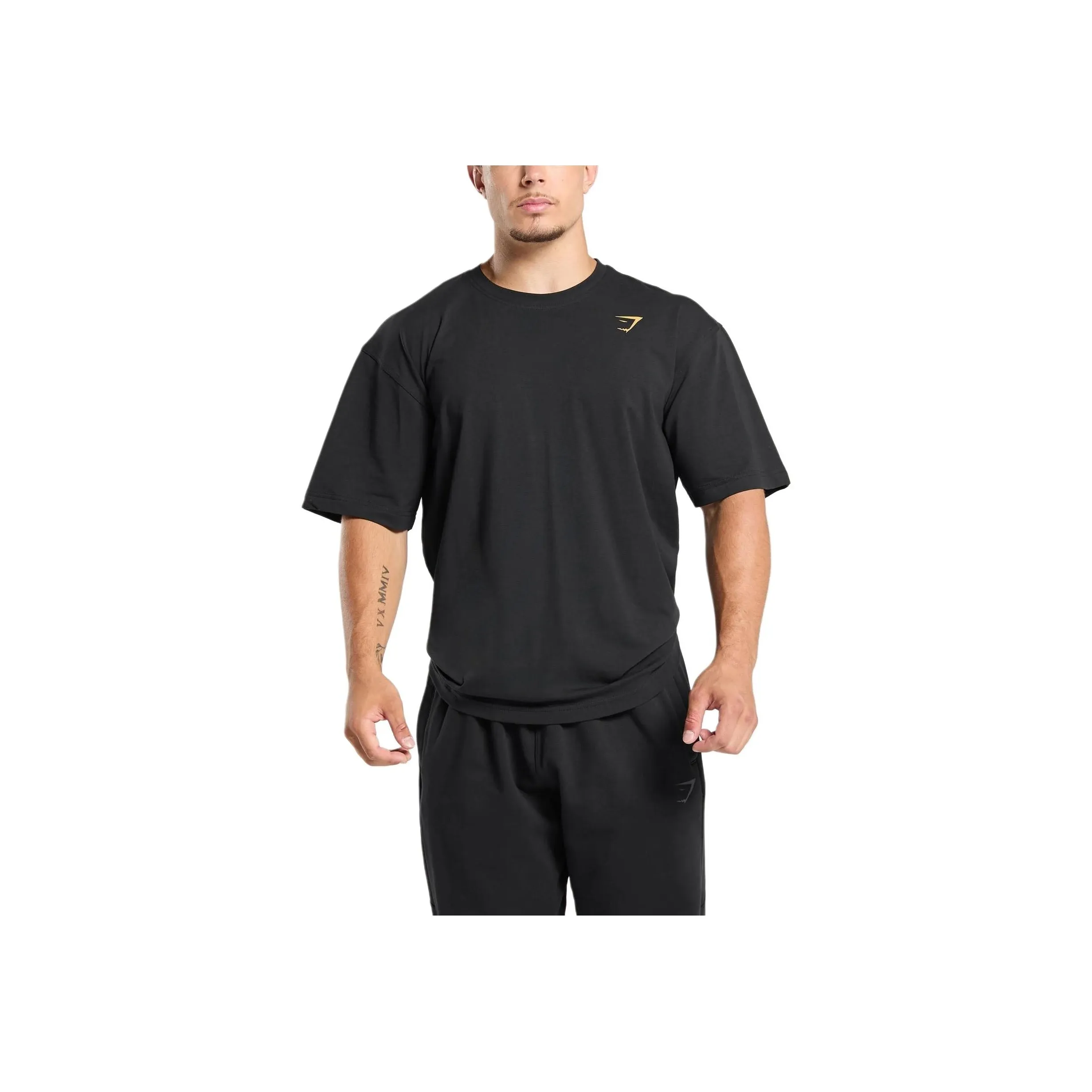 GYMSHARK T Shirt Men's Black/Yellow