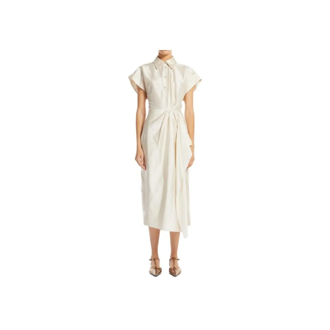 MaxMara Studio Short Sleeved Dress Women's White
