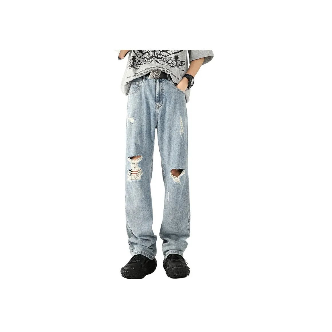 OPMO Jeans Unisex Light Blue[No Belt]
