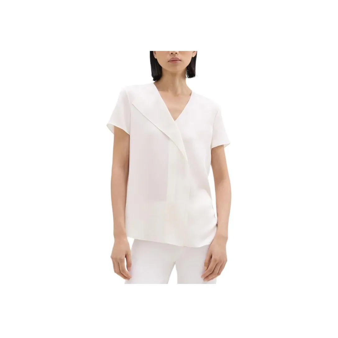 THEORY Рубашка Женская Айвори Белая