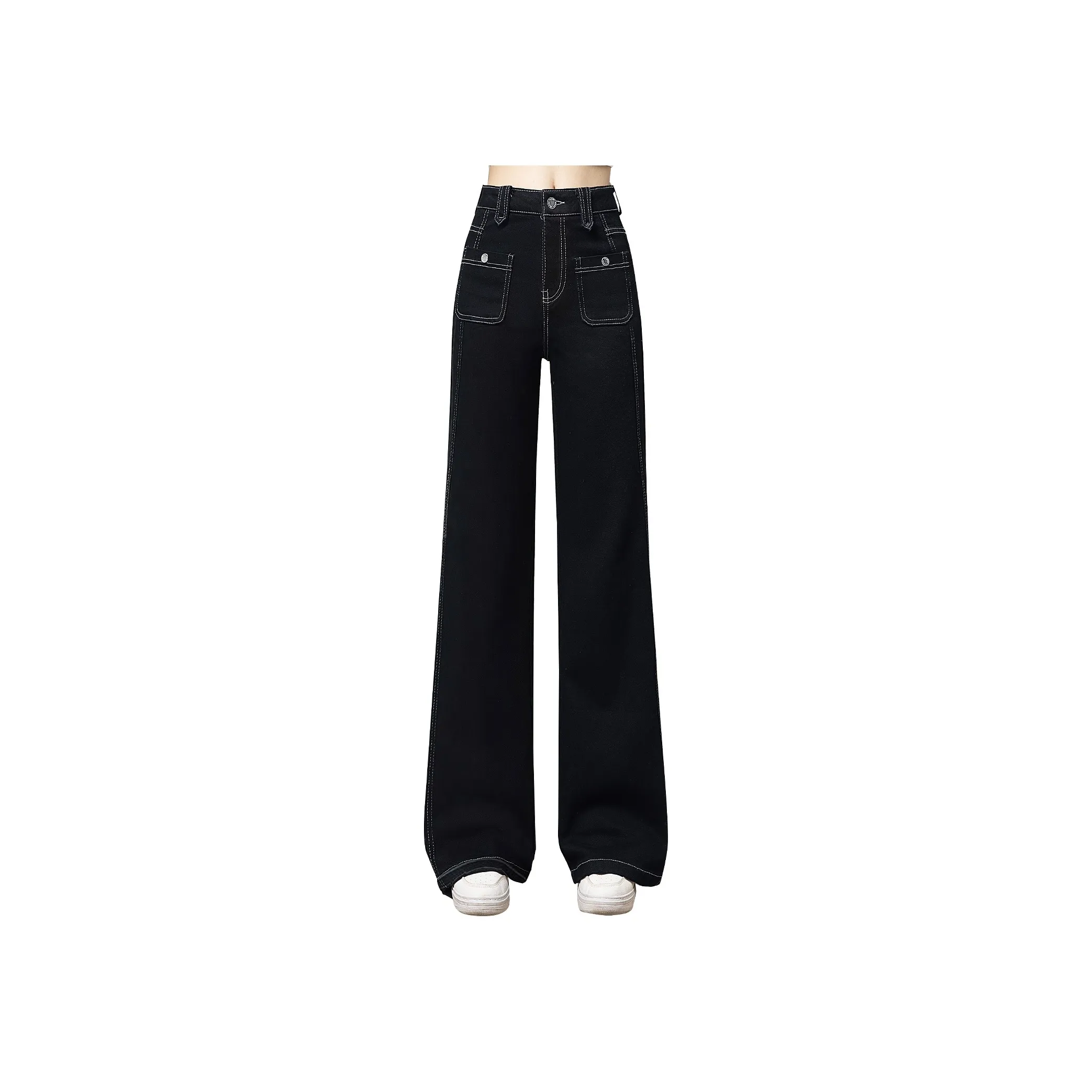 SIBAISHE Черные Женские Джинсы