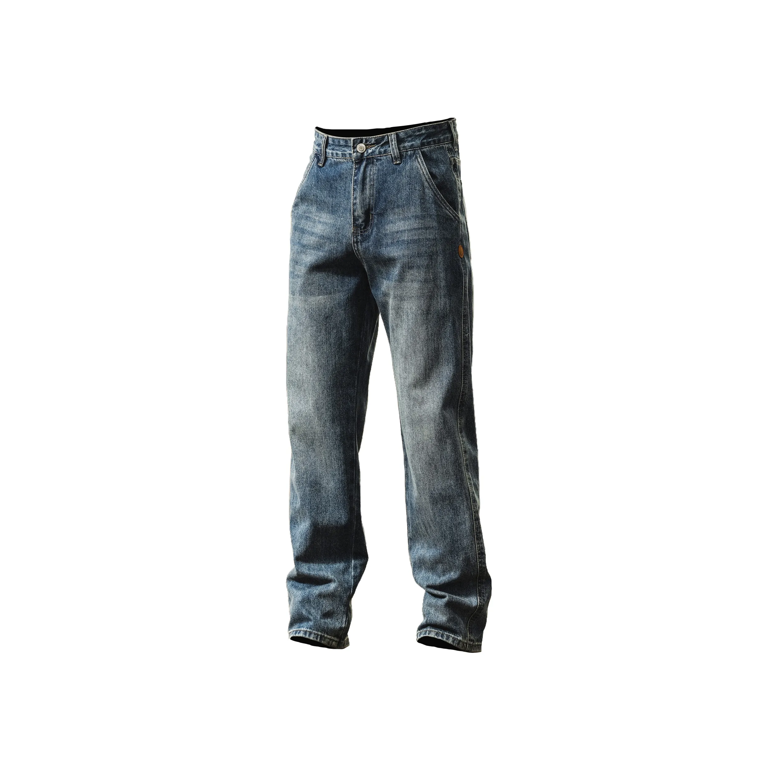 JIELEINUO Синий Мужской Джинсы