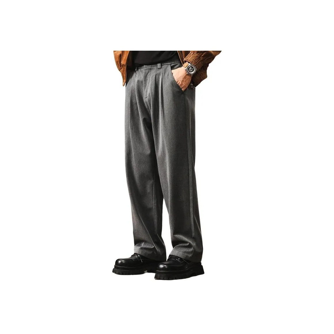 JIELEINUO Мужские костюмные брюки